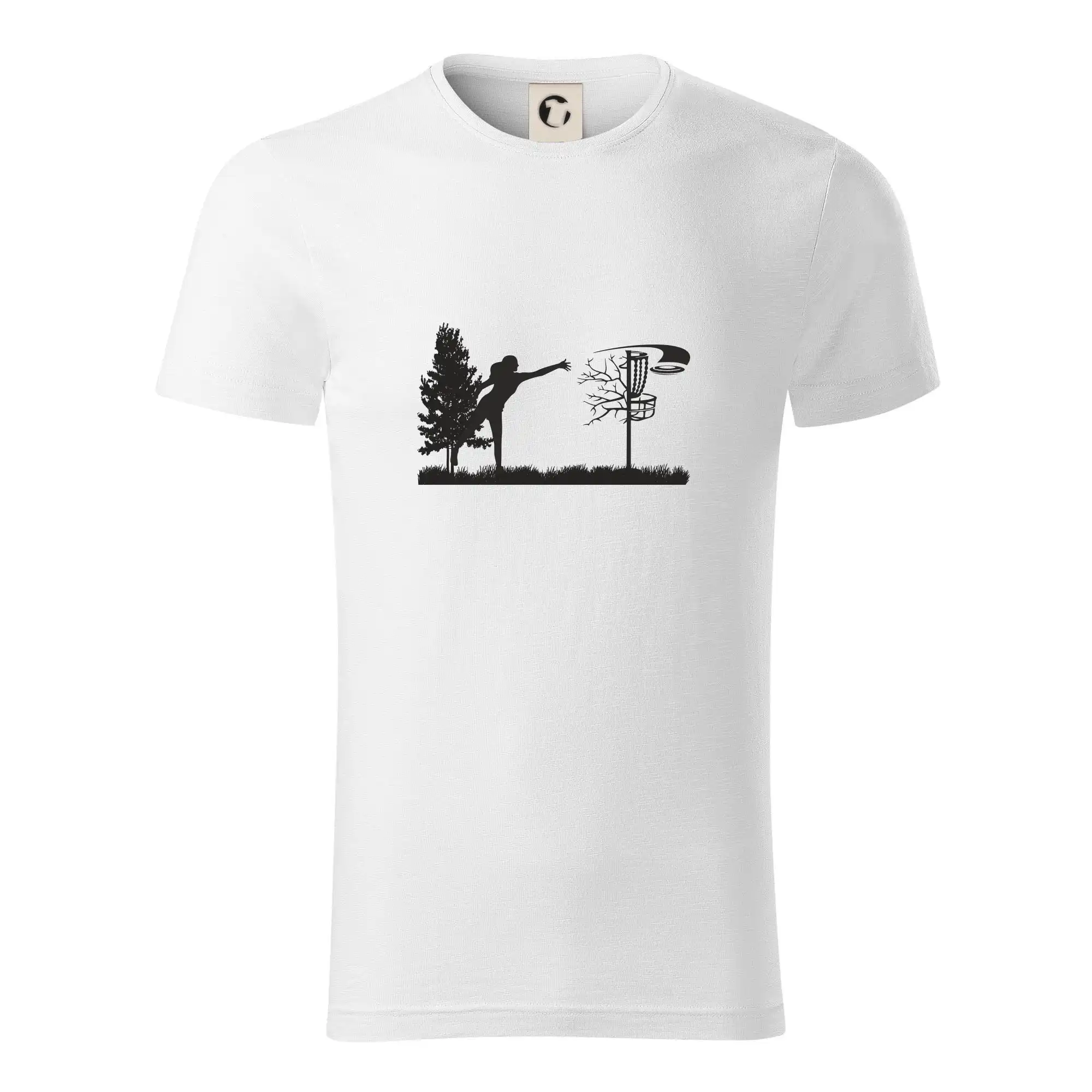 Disc golf - žena černý obrázek