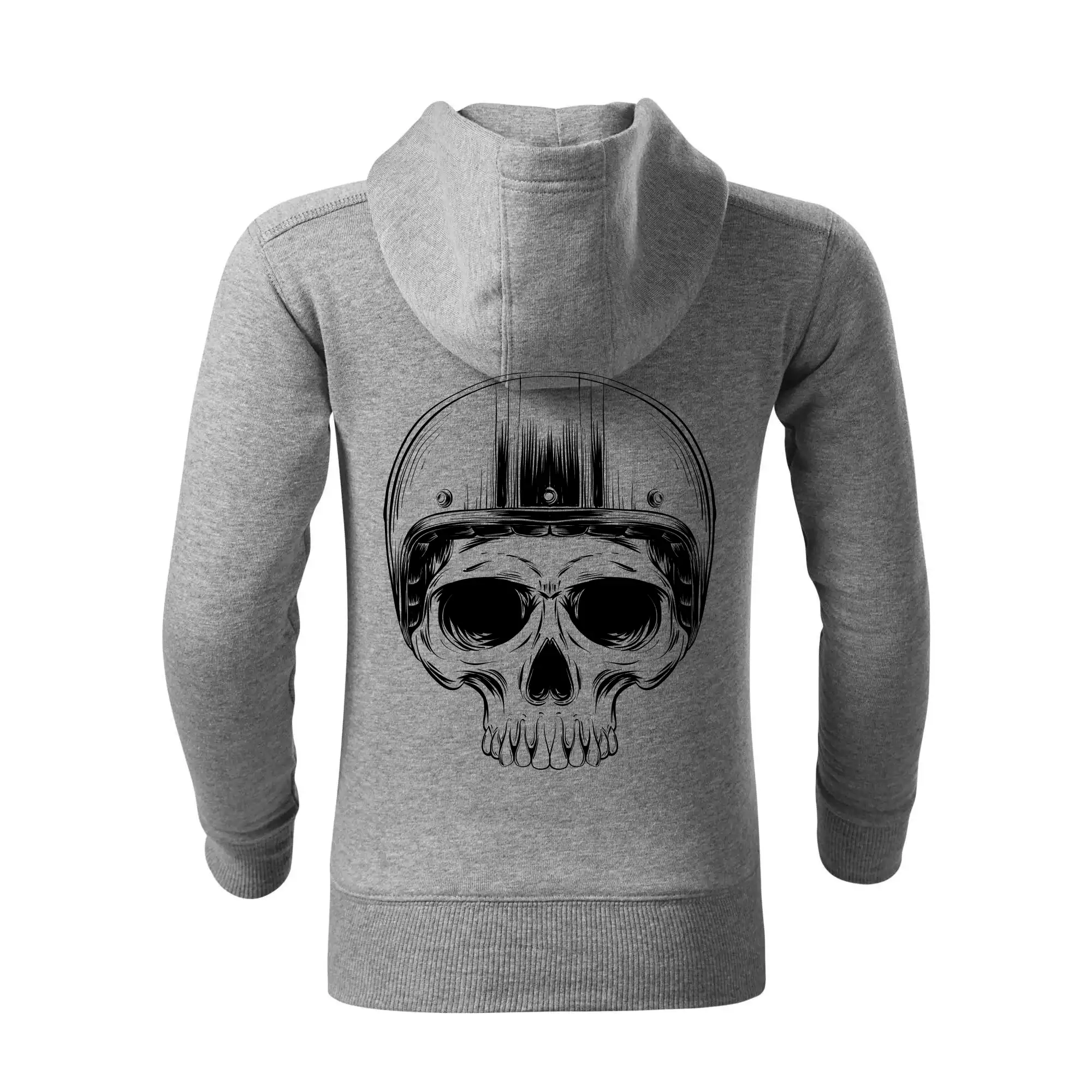 Motorkář lebka s kulatou hlavou