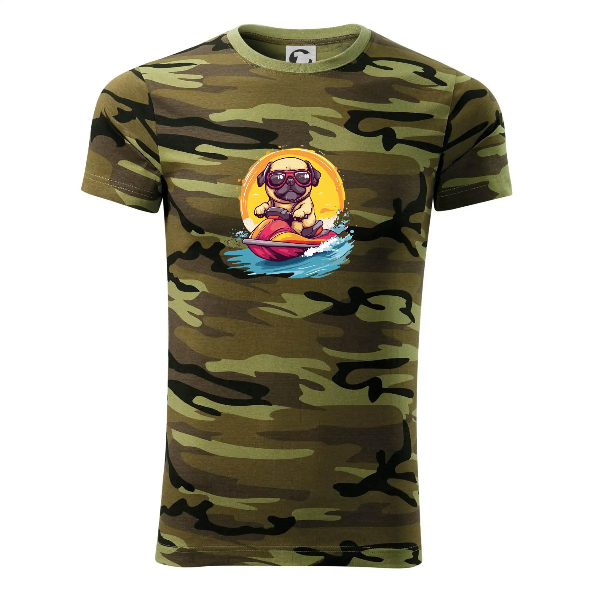 Mops na vodním skútru
