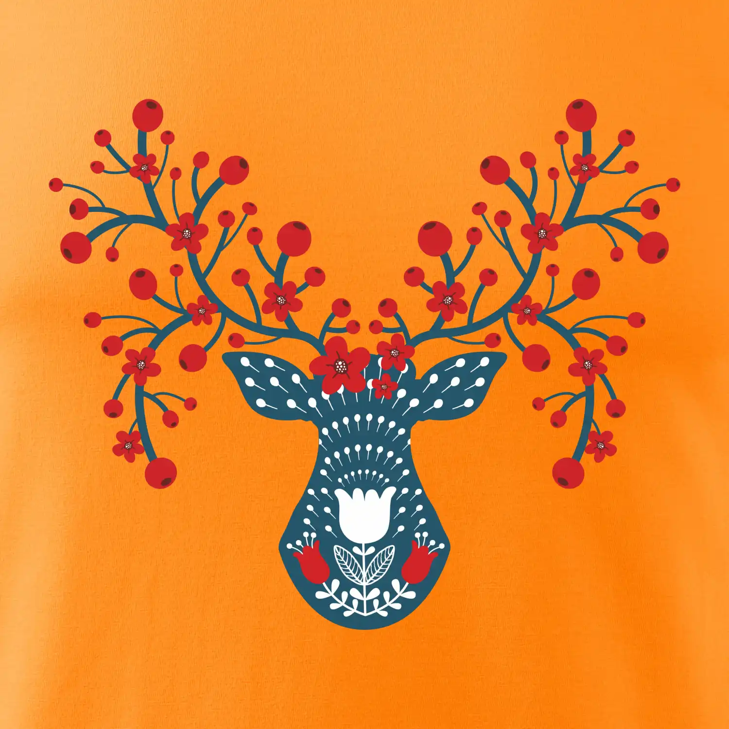 Folklor - jelen s červenými plody