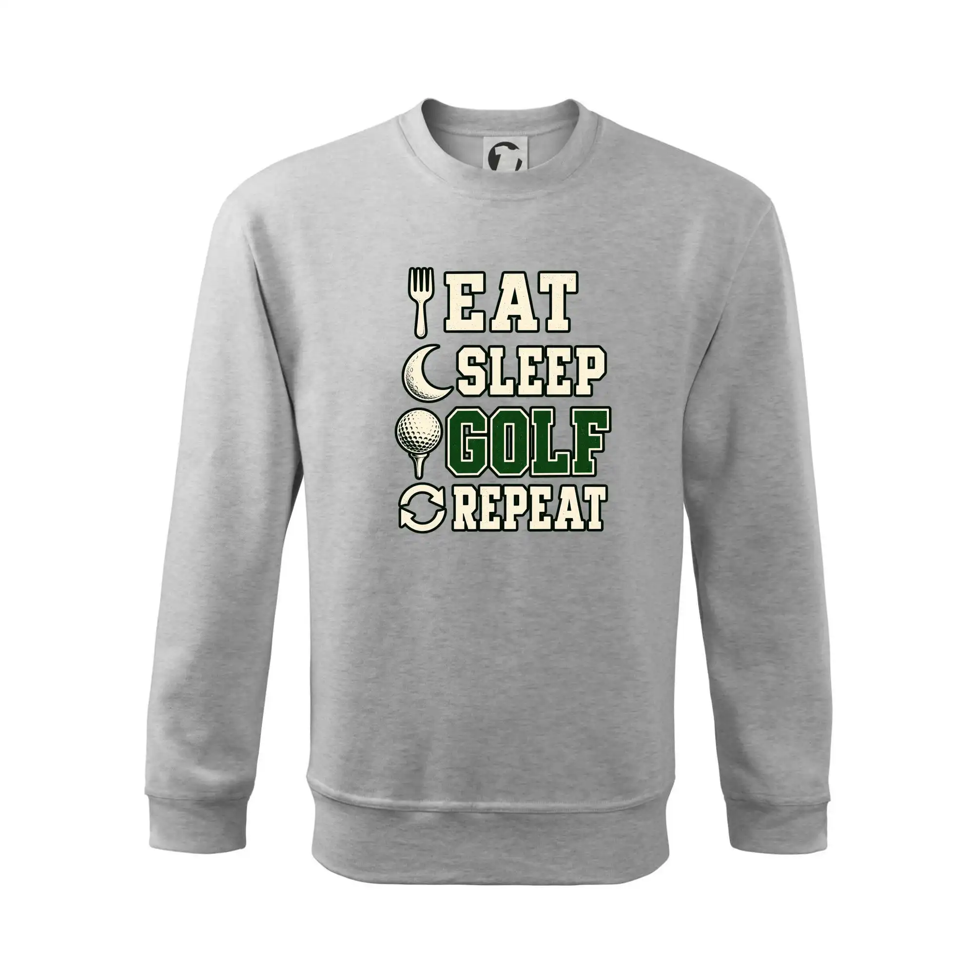 Eat sleep golf repeat typografie