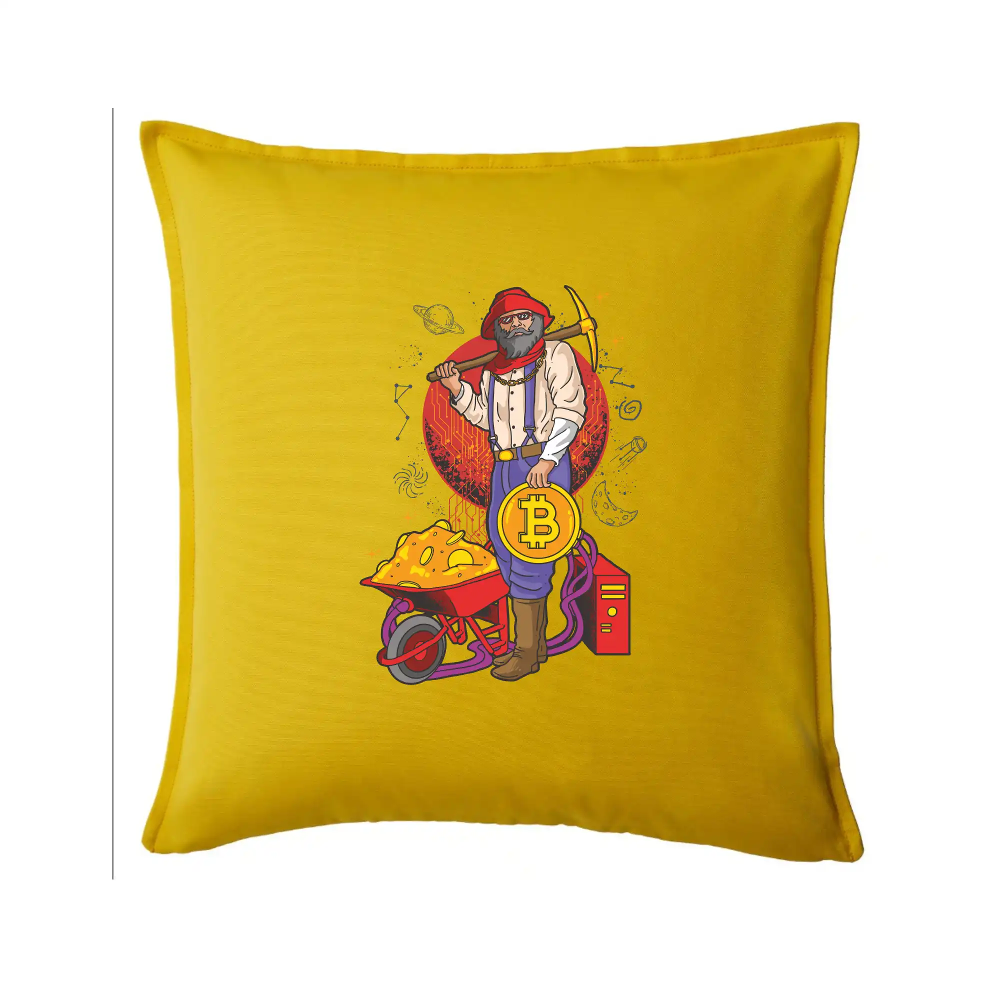 Horník těží bitcoiny