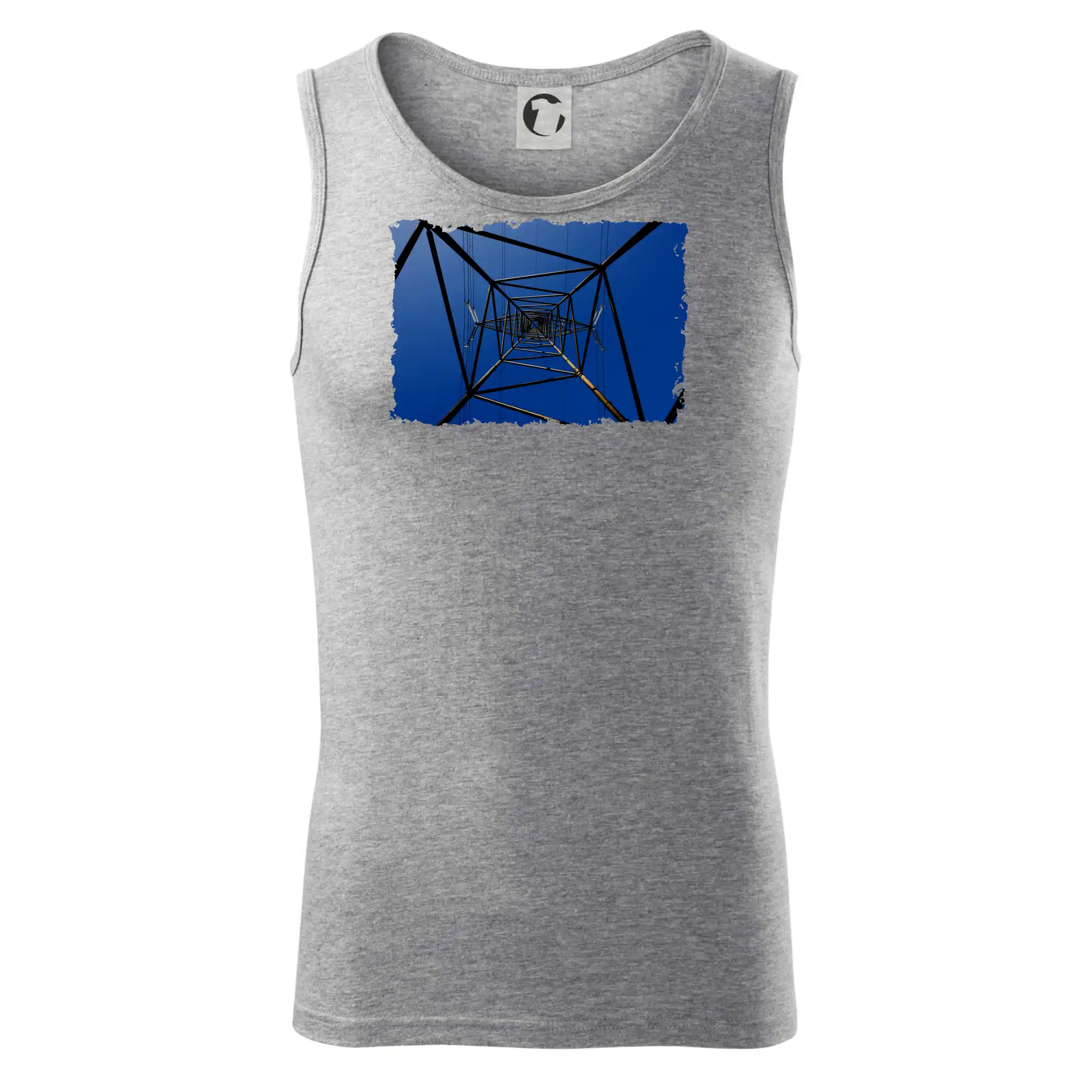 Stožár vysokého napětí zespodu