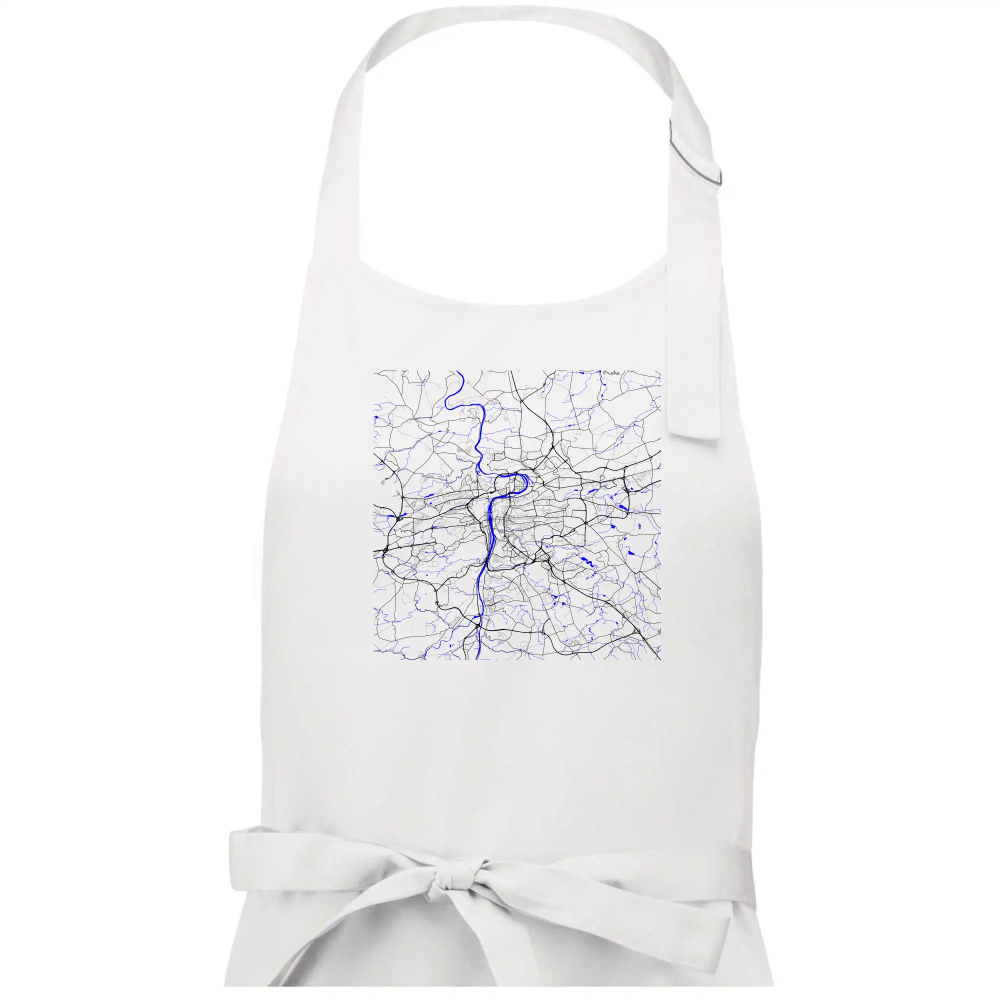 Praha - Mapa s vodními toky