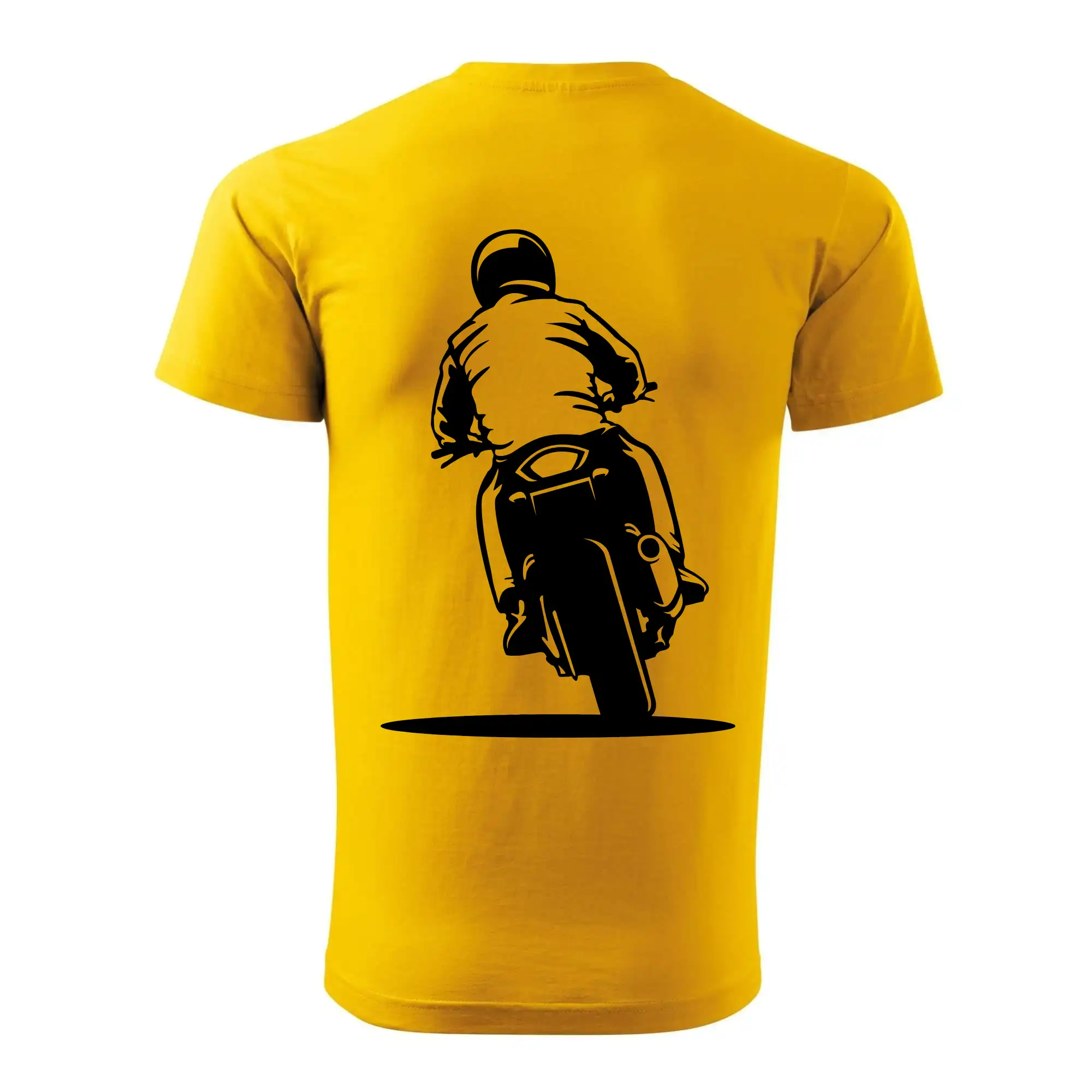 Motorkář na zádech - silnice