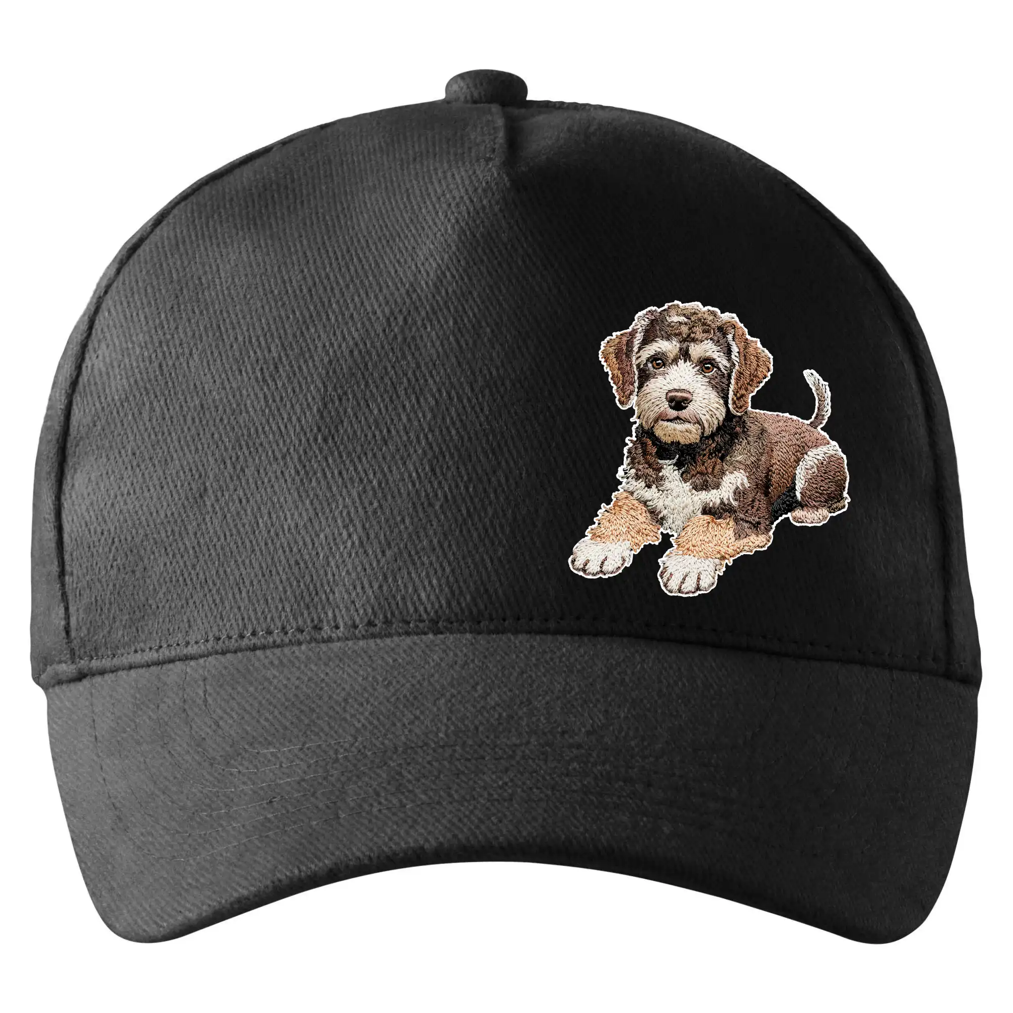 Lagotto romagnolo ležicí vyšívaný na prsu