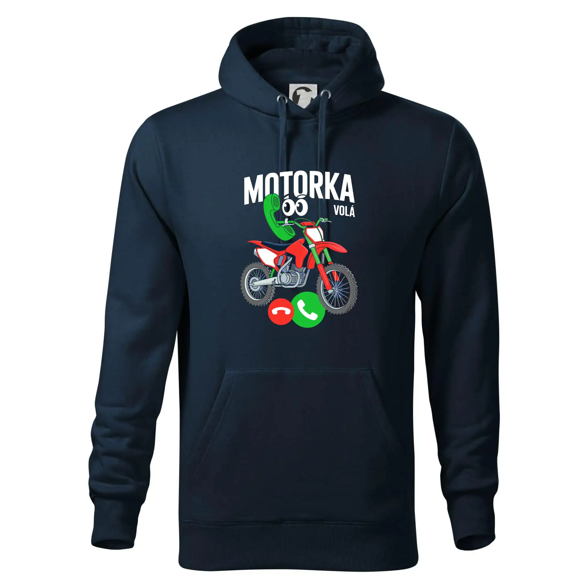 Karikatura motorka cross volá