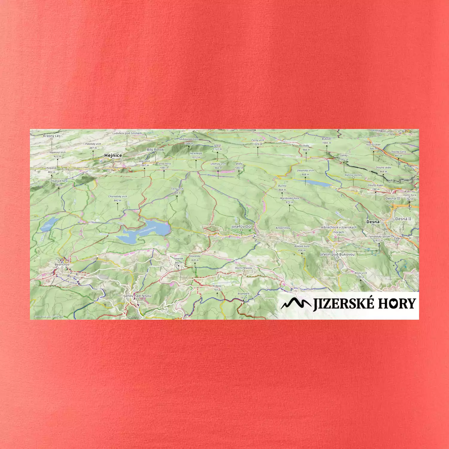 Jizerské hory mapa