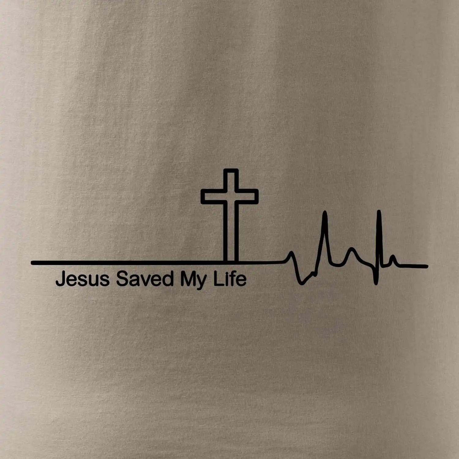 Jesus Saved My Life kříž ekg