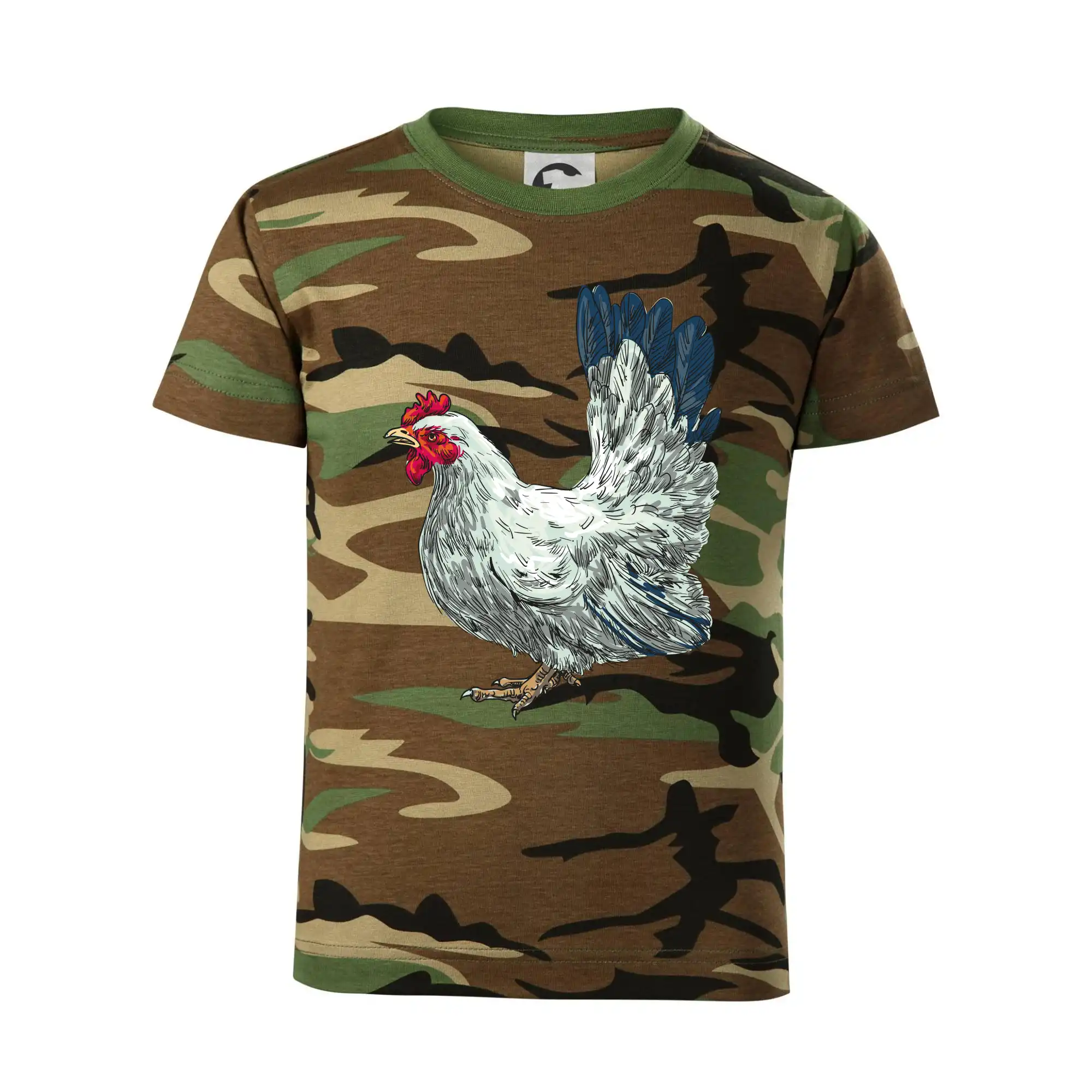 Slepice kreslená bílá