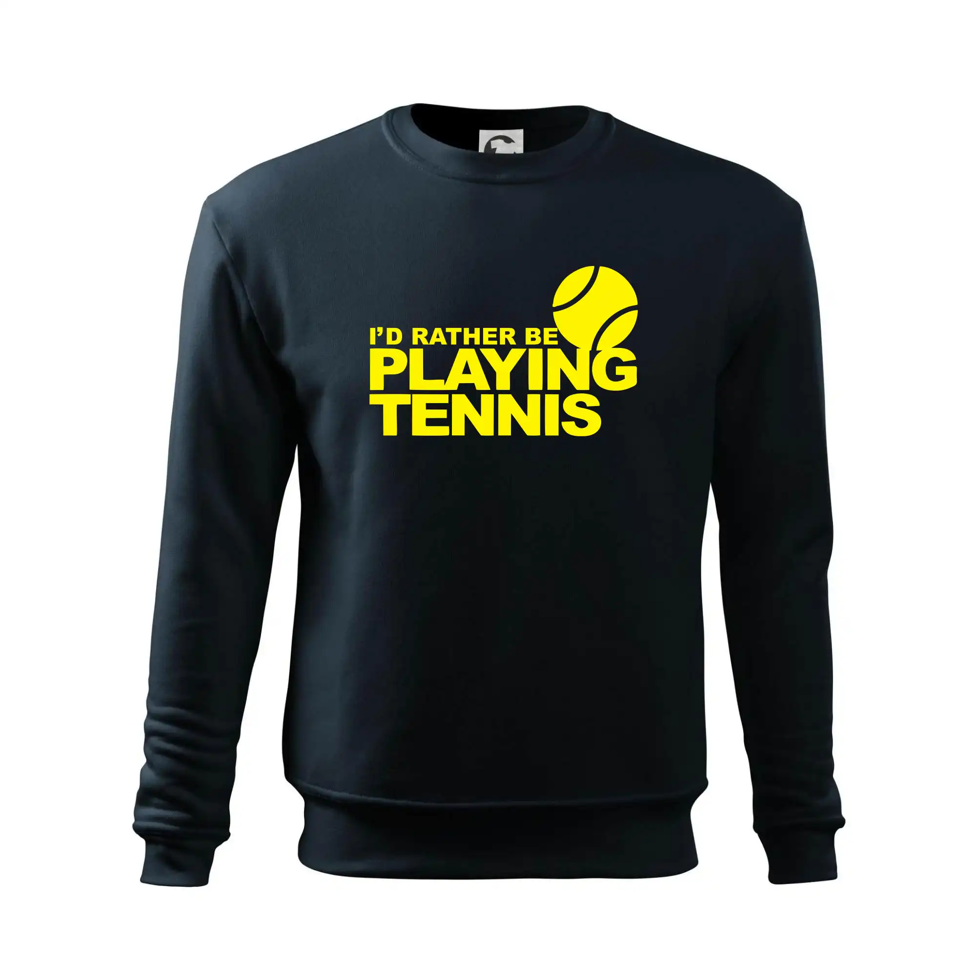 Playing tennis