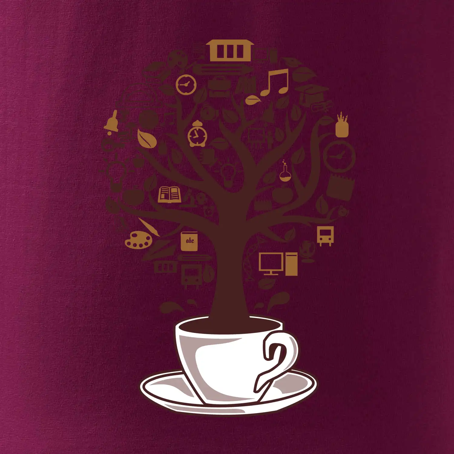 Coffee Tree parts from school icon