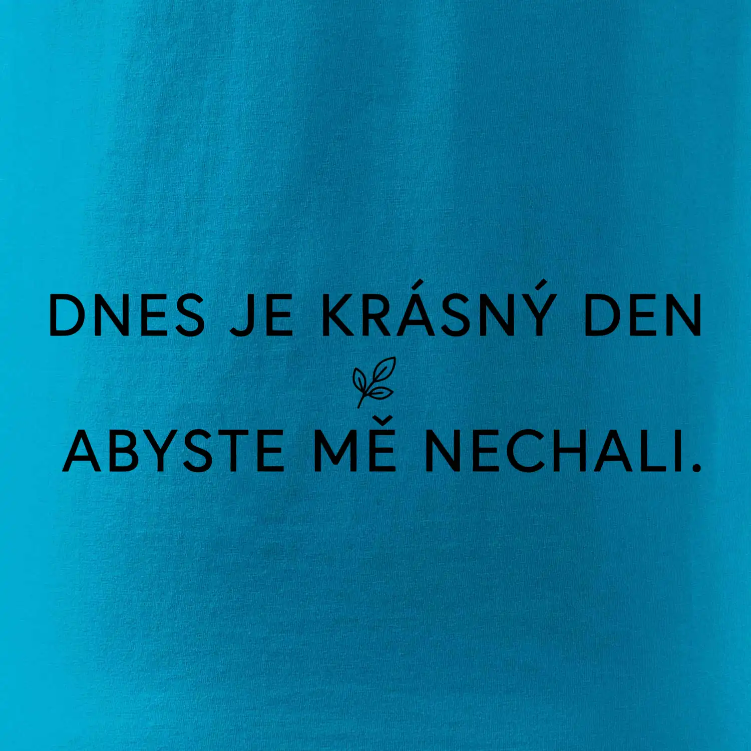 Dnes je krásný den abyste mě nechali bíle
