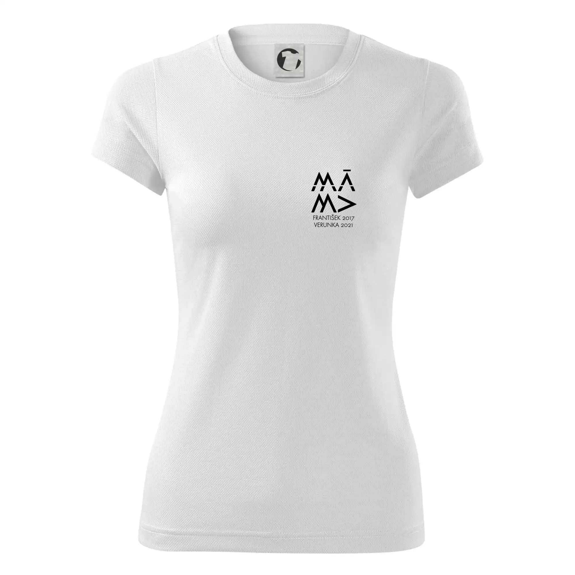 Máma v geometrickém fontu se jmény