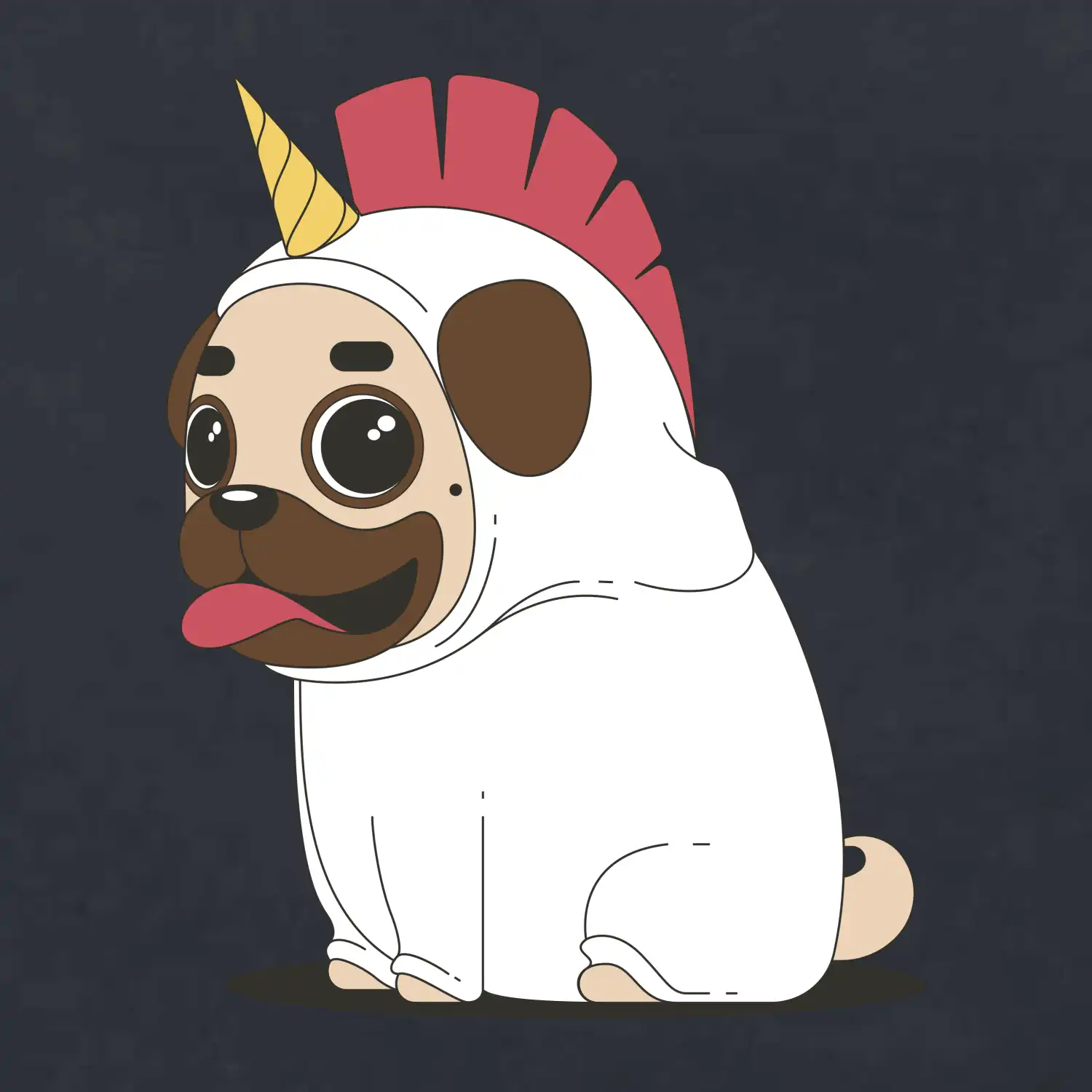 Mops a jednorožec