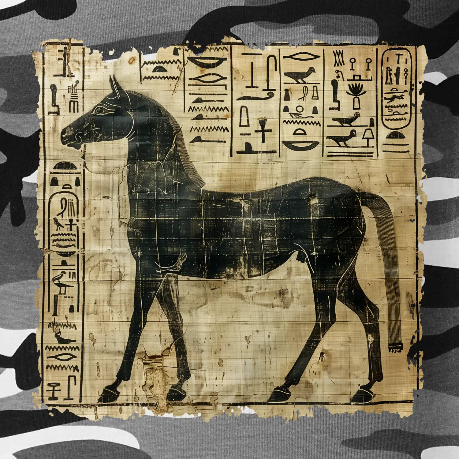 Egyptské hieroglyfy kůň