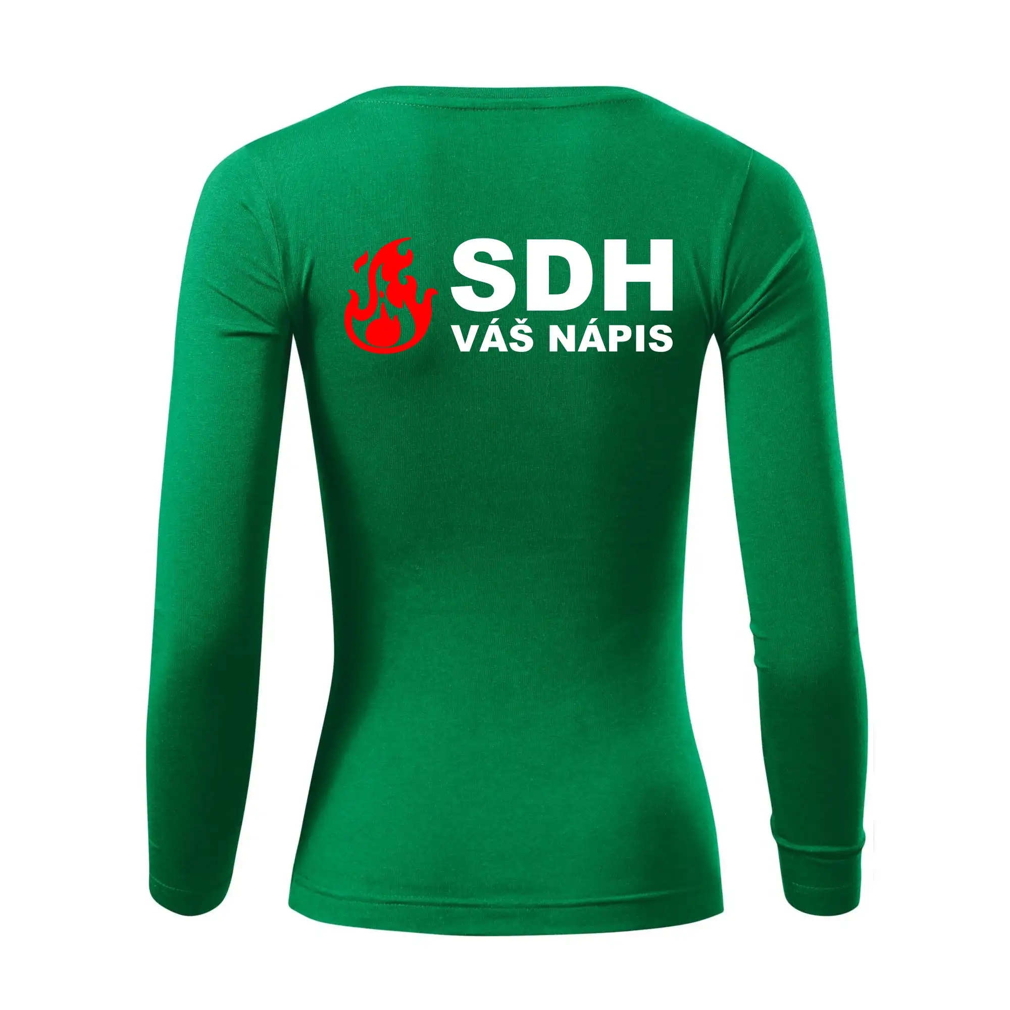 SDH nápis (oheň, název sboru - vlastní nápis)