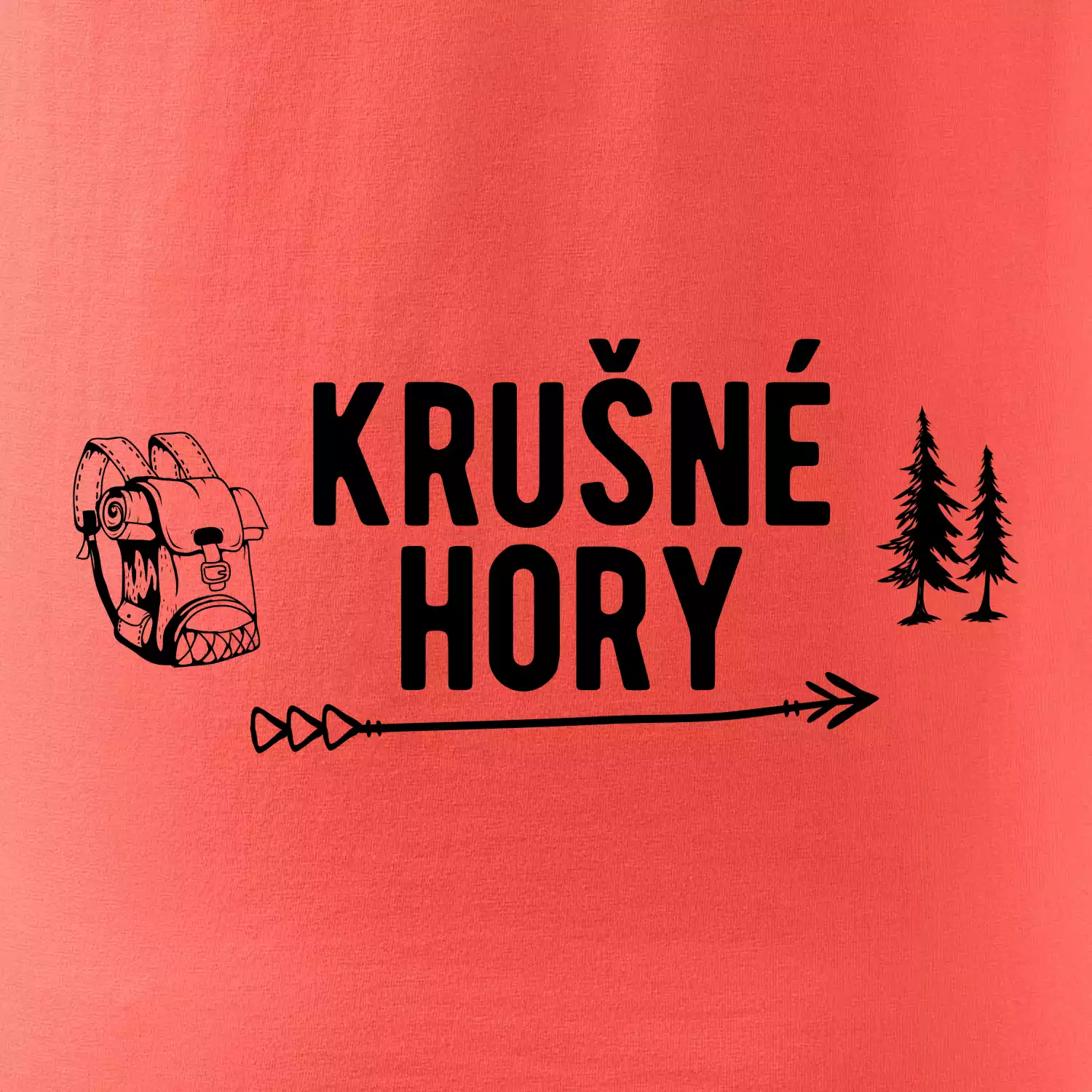 Krušné hory nápis