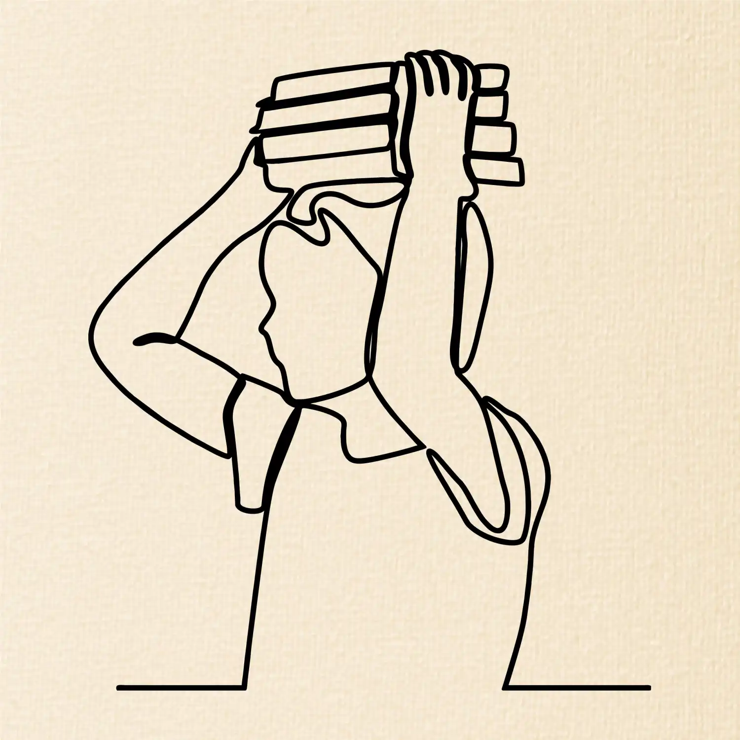 Student a kniha jedním tahem