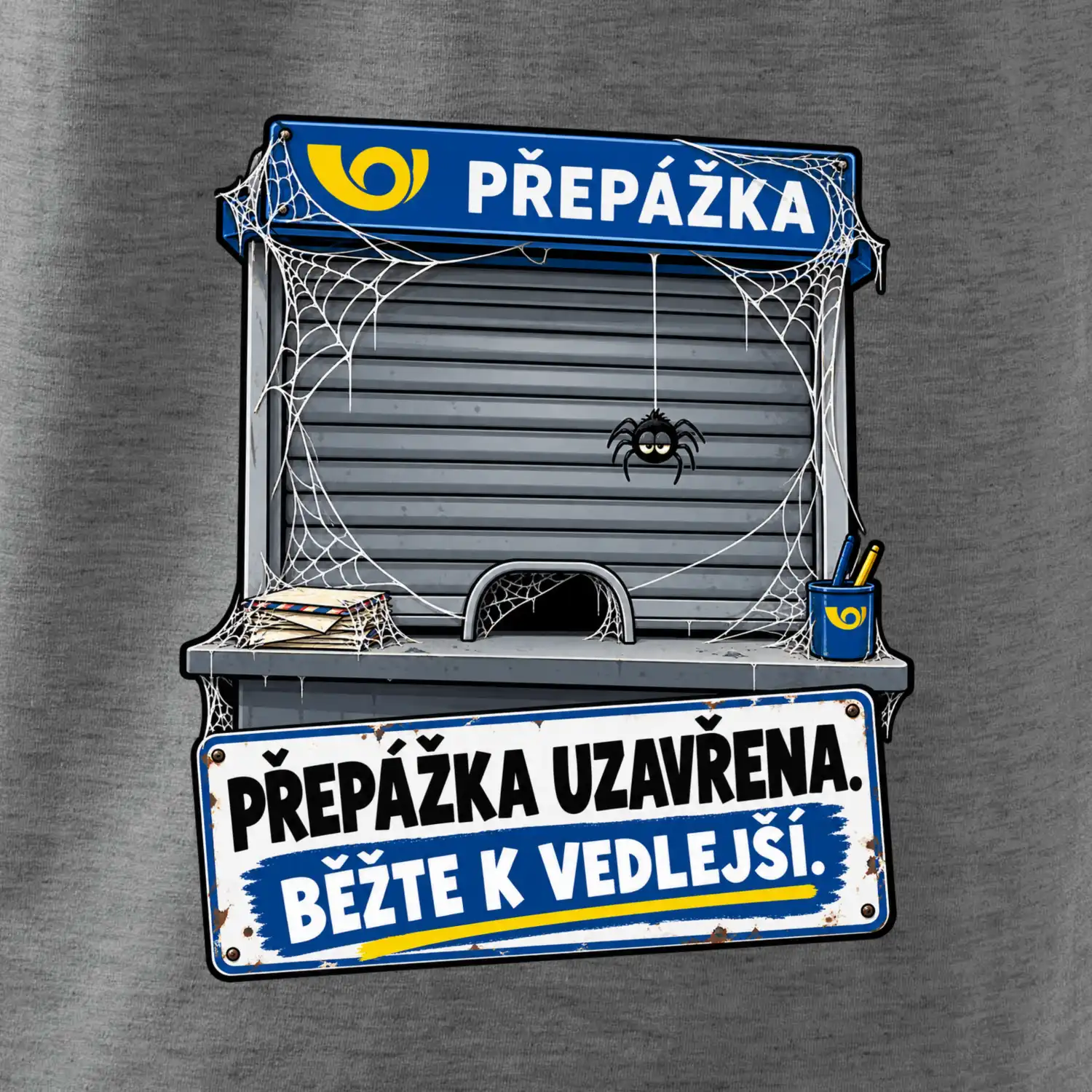 Přepážka uzavřena běžte k vedlejší