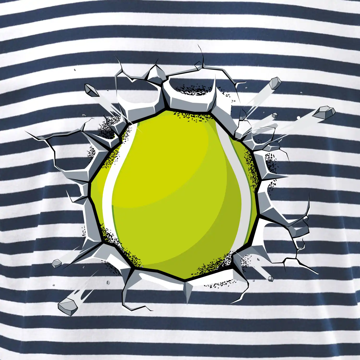 Tenisový míč v triku