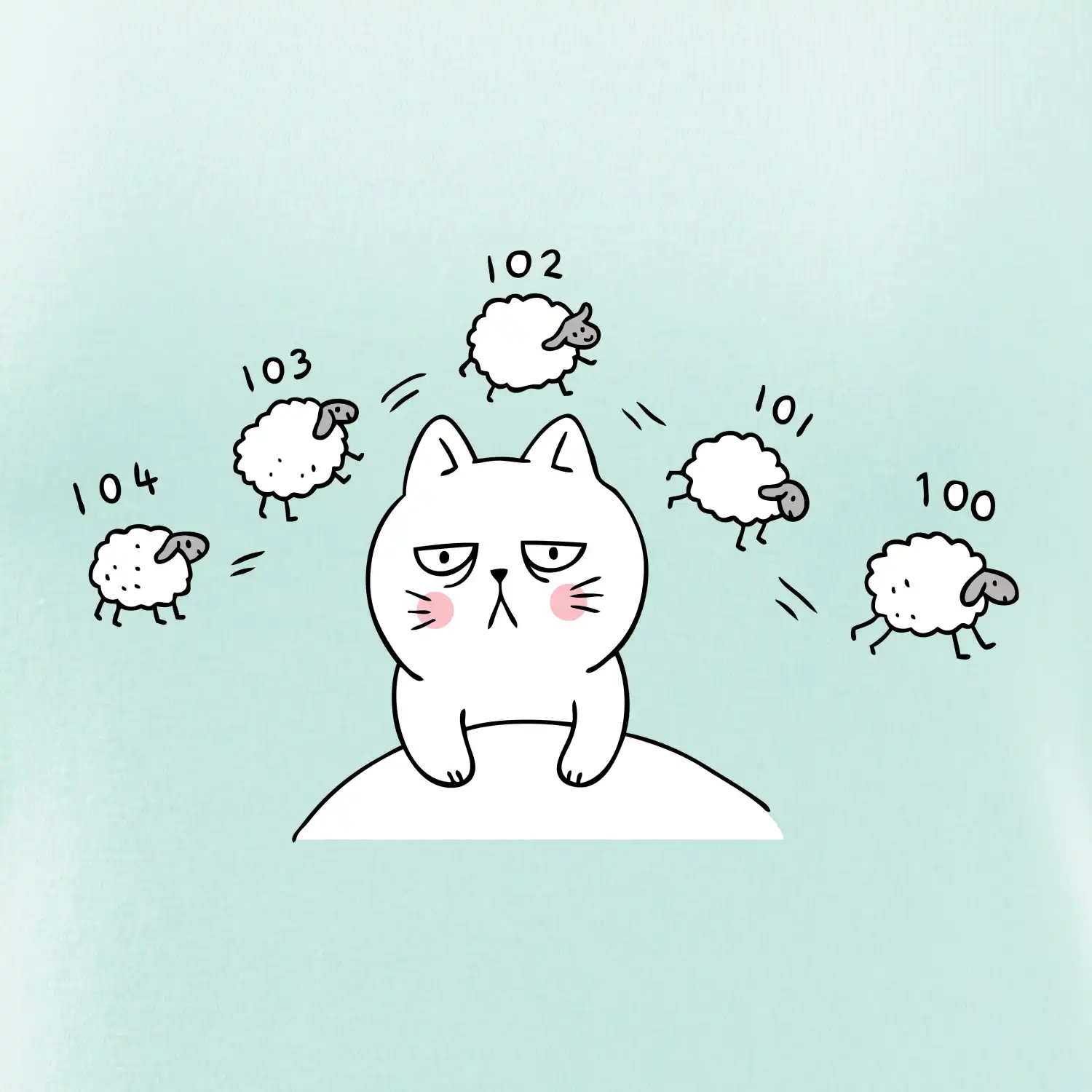 Unavená kočka nemůže spát