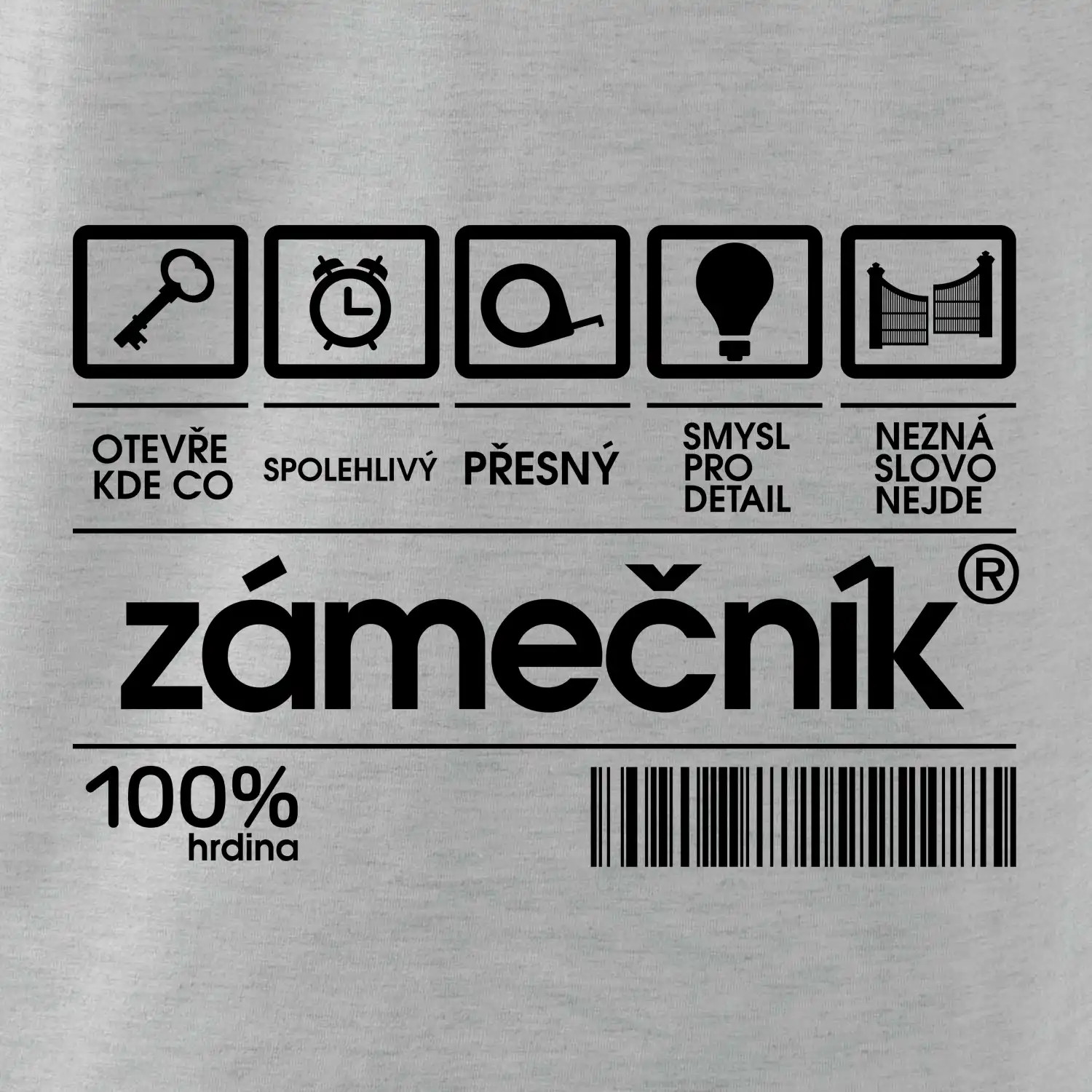 Čárový kód - zámečník