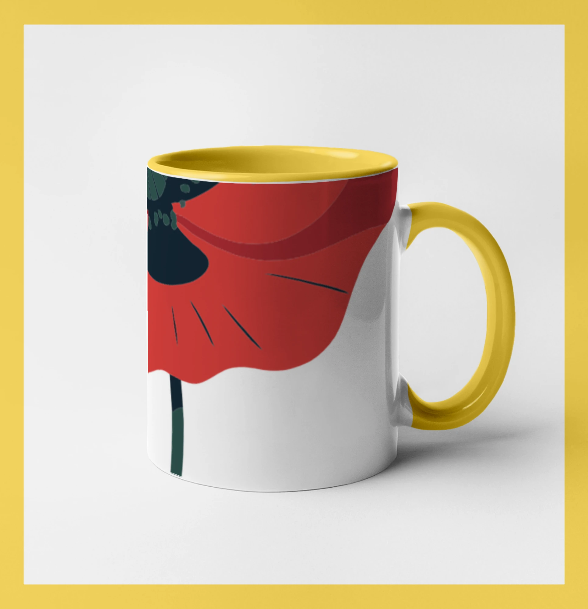 Vlčí mák kreslený na prsu