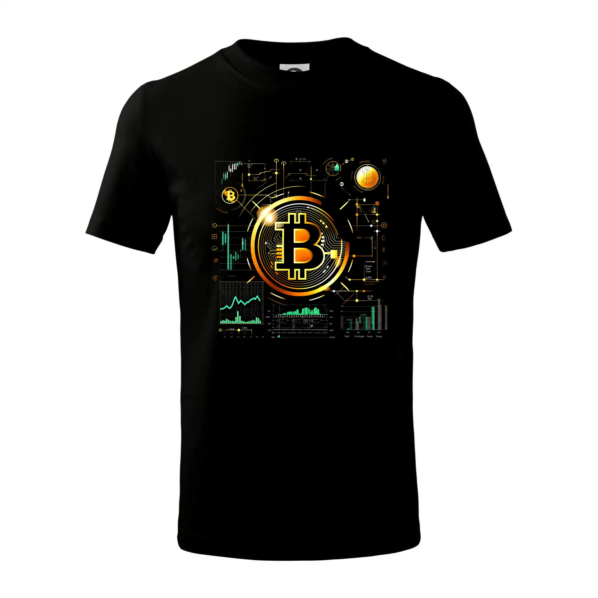 Bitcoin logo s grafy