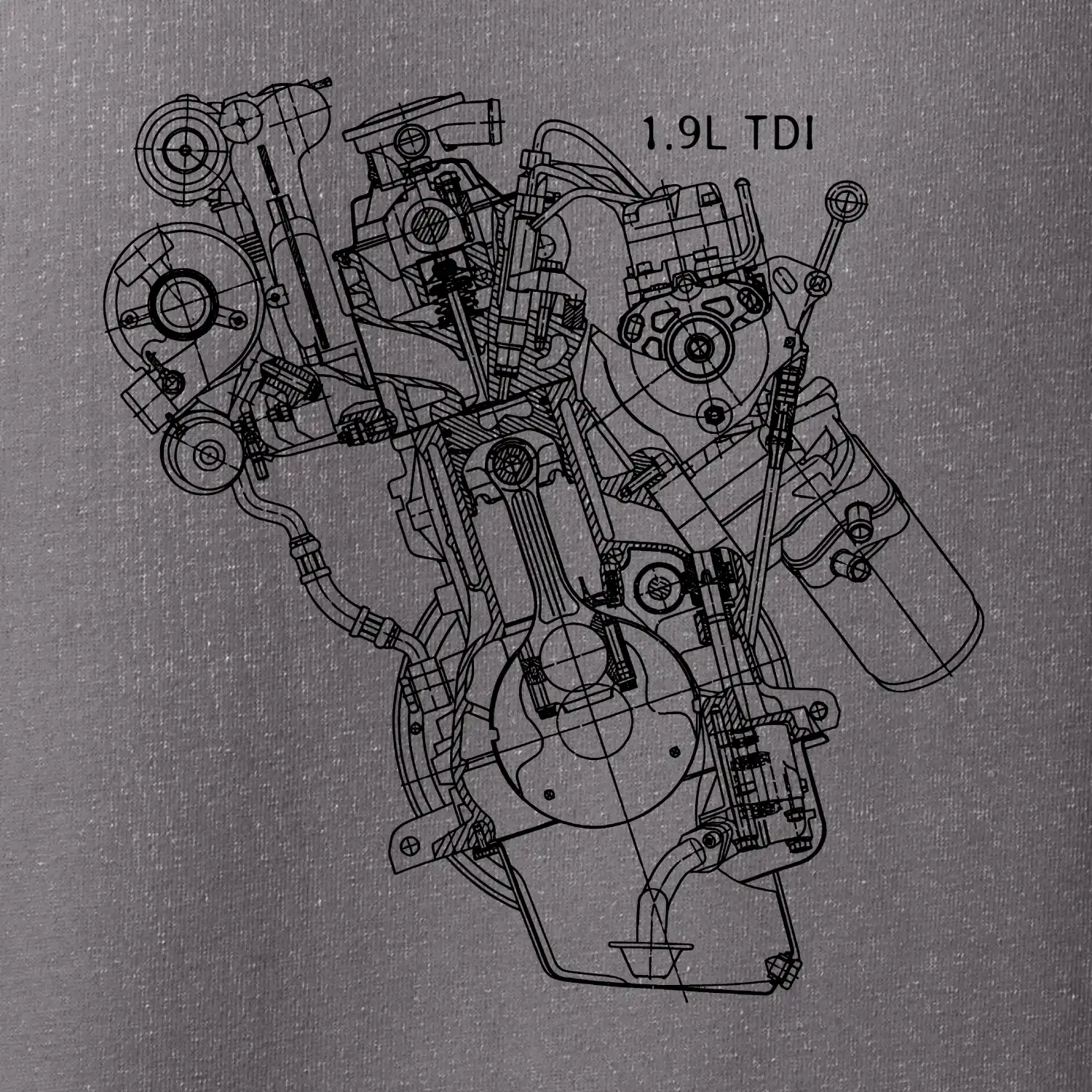 Motor Škoda/ VW 1.9L  TDI z boku