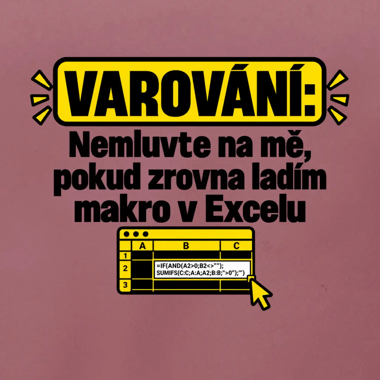 Varování nerušit při makru v excelu