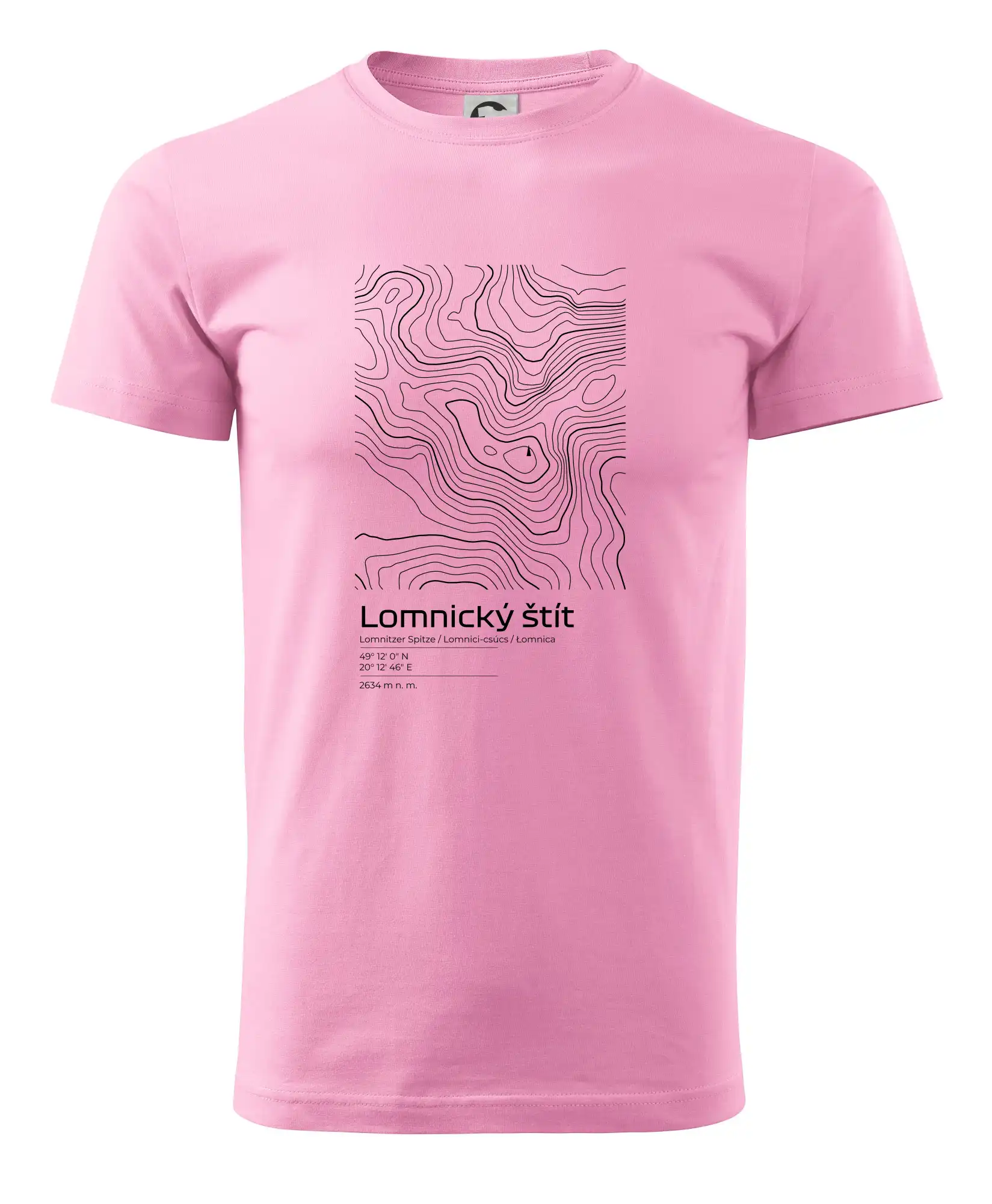Lomnický štít - vrstevnice v obdélníku