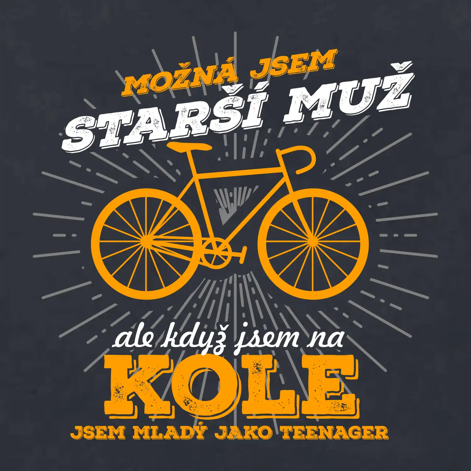 Starší muž - cyklista silniční kolo