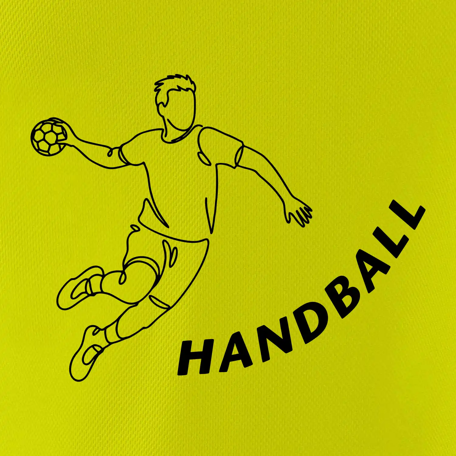 Handball nápis šikmo