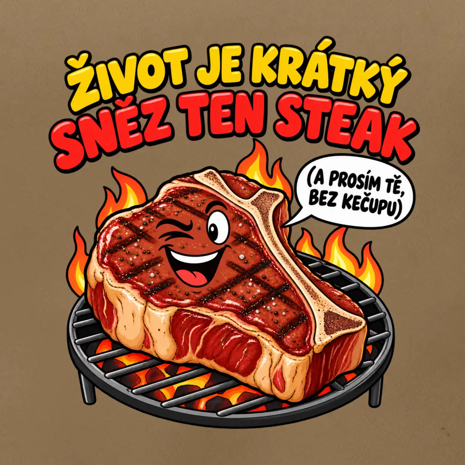 Život je krátký sněz ten steak bez kečupu