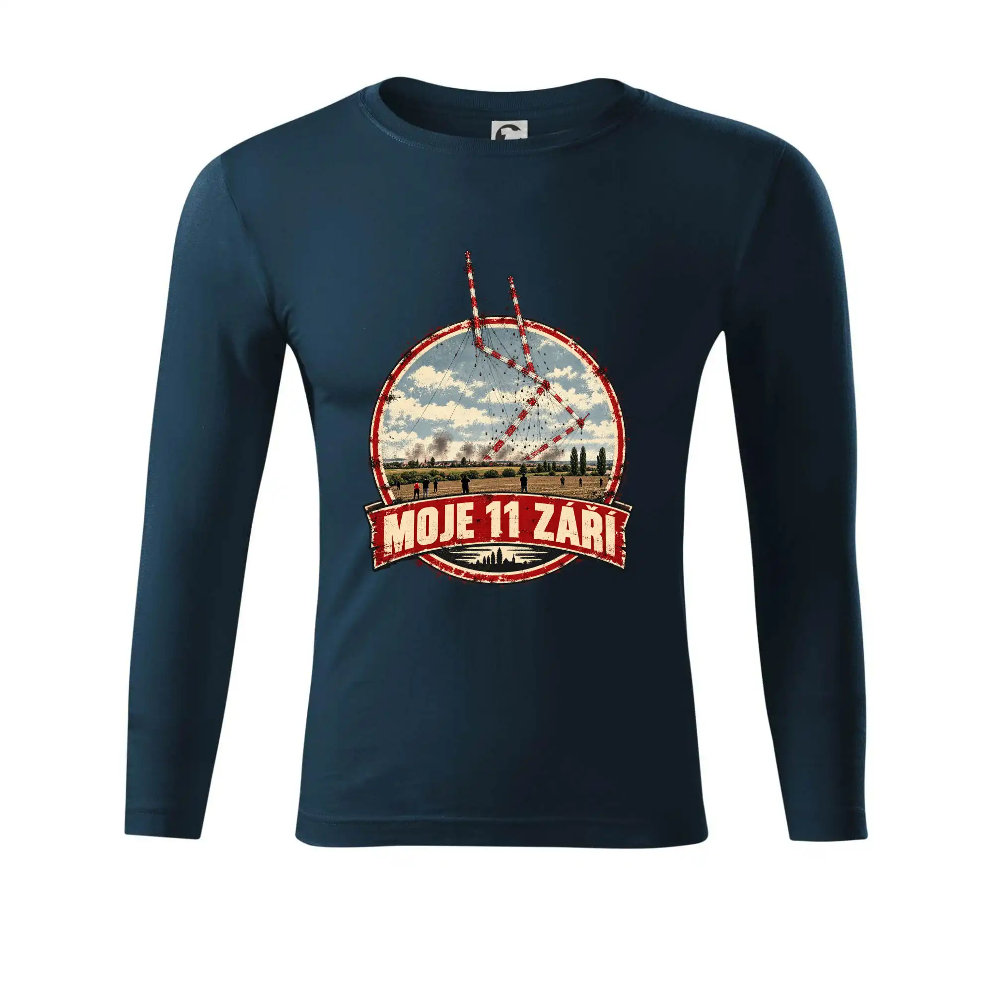 Liblice B bortící se věže moje 11 září retro odznak