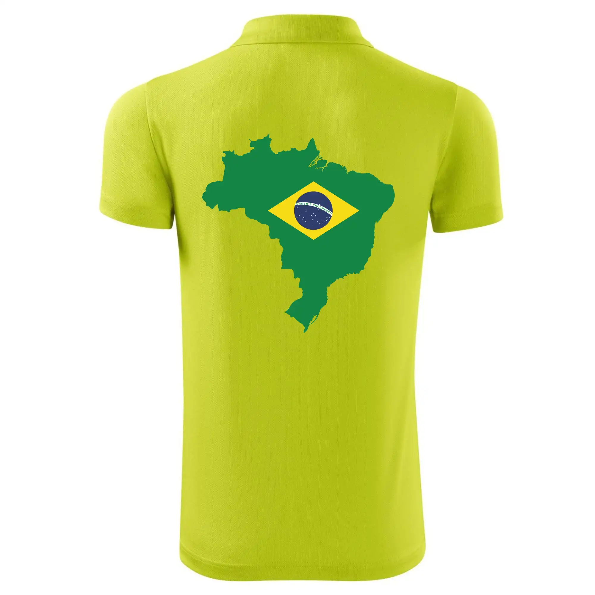 Brazílie vlajka v mapě