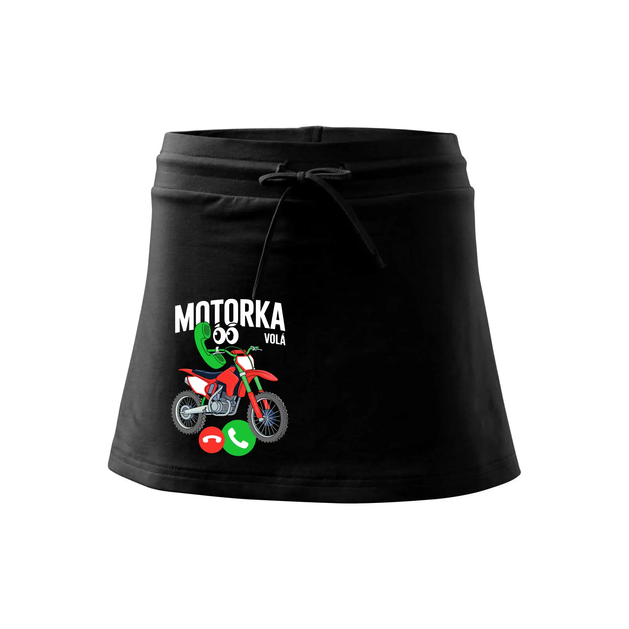 Karikatura motorka cross volá