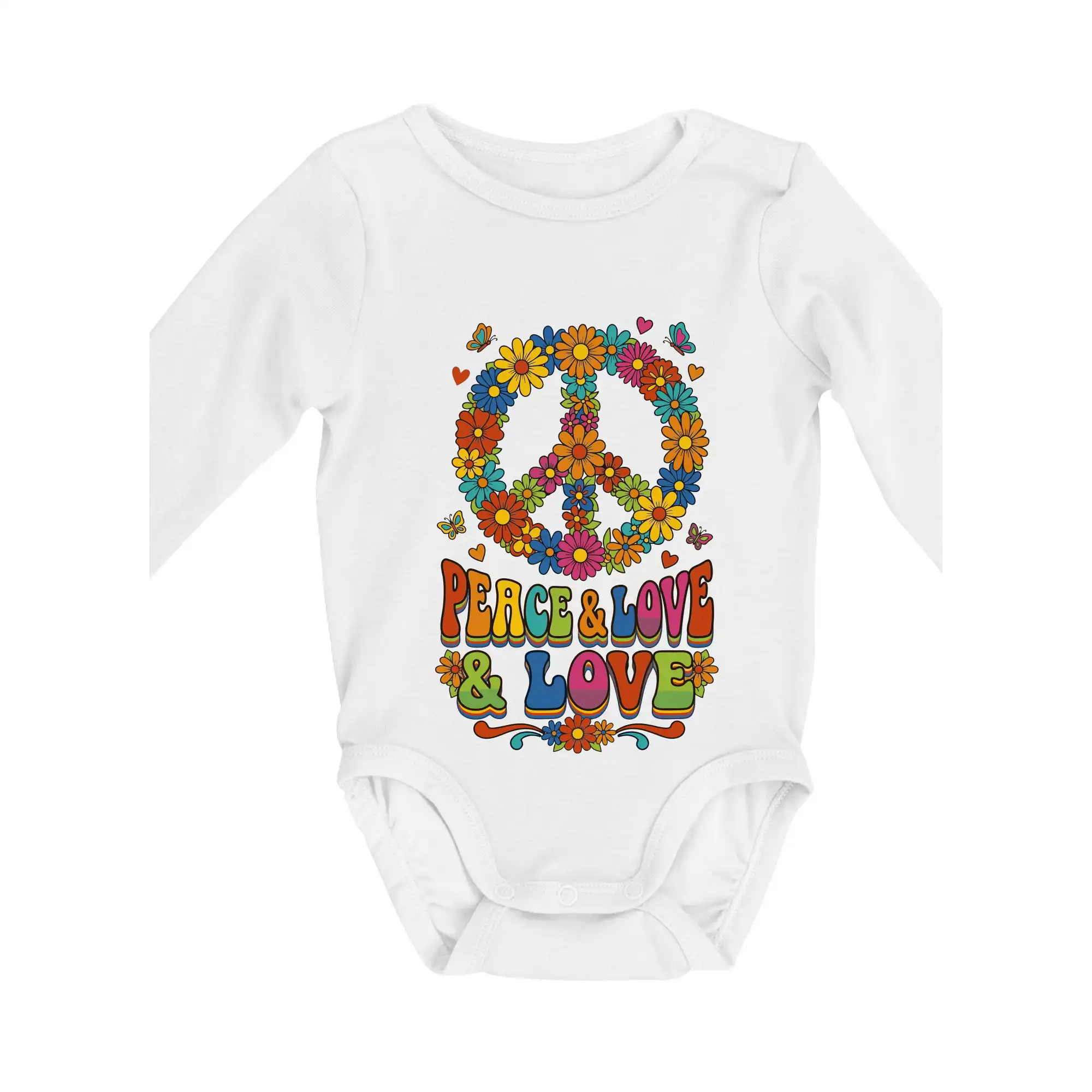 Peace and love - na výšku s květy
