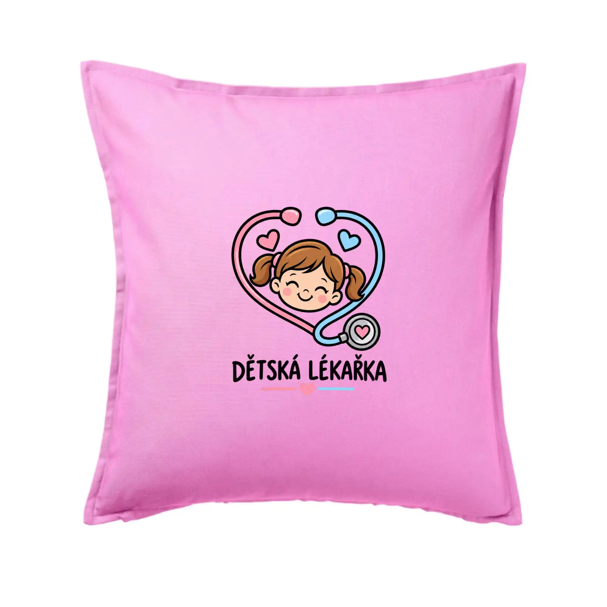 Dětská lékařka - holčička v srdci ze stetoskopu