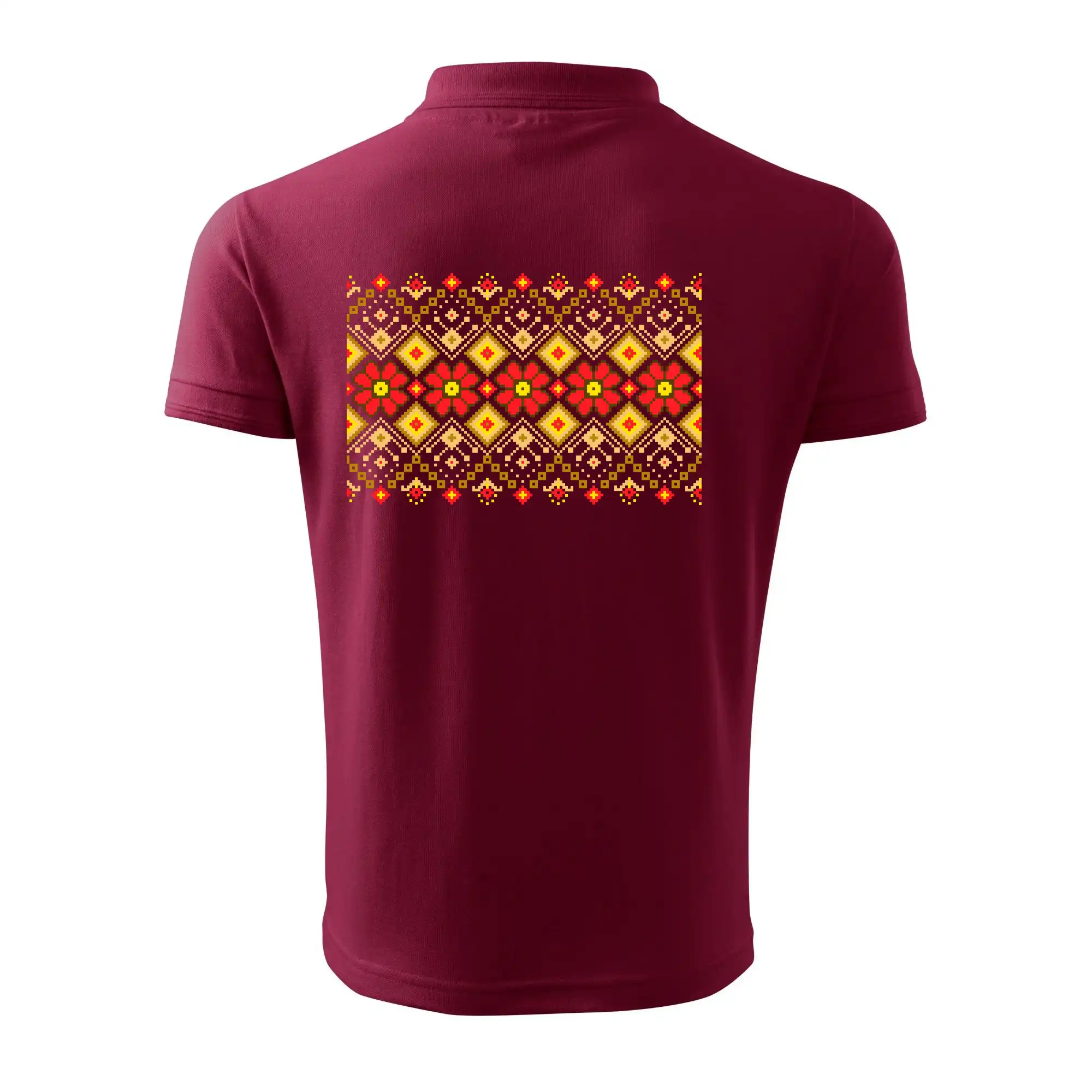 Ukrajinský vzor  - Červené květiny