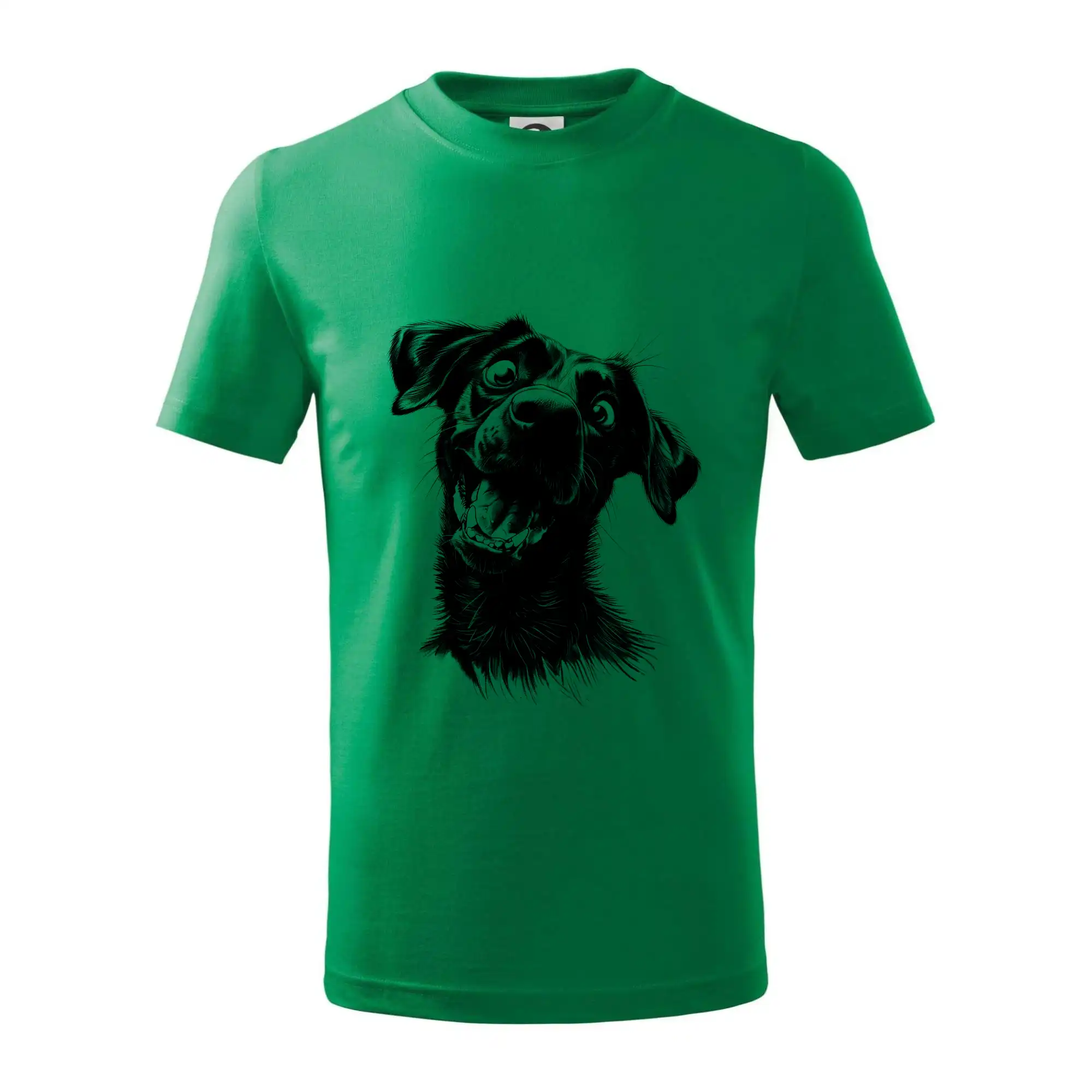 Černobílá karikatura Labrador tmavý