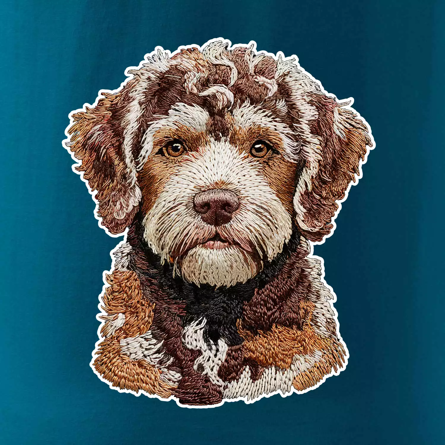 Lagotto romagnolo vyšívaná hlava