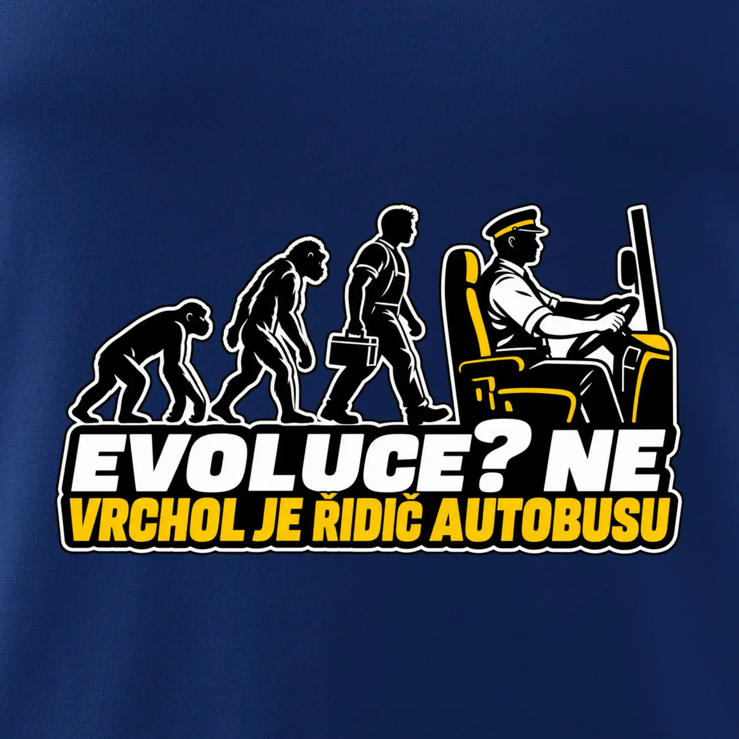 Evoluce vrchol je řidič autobusu