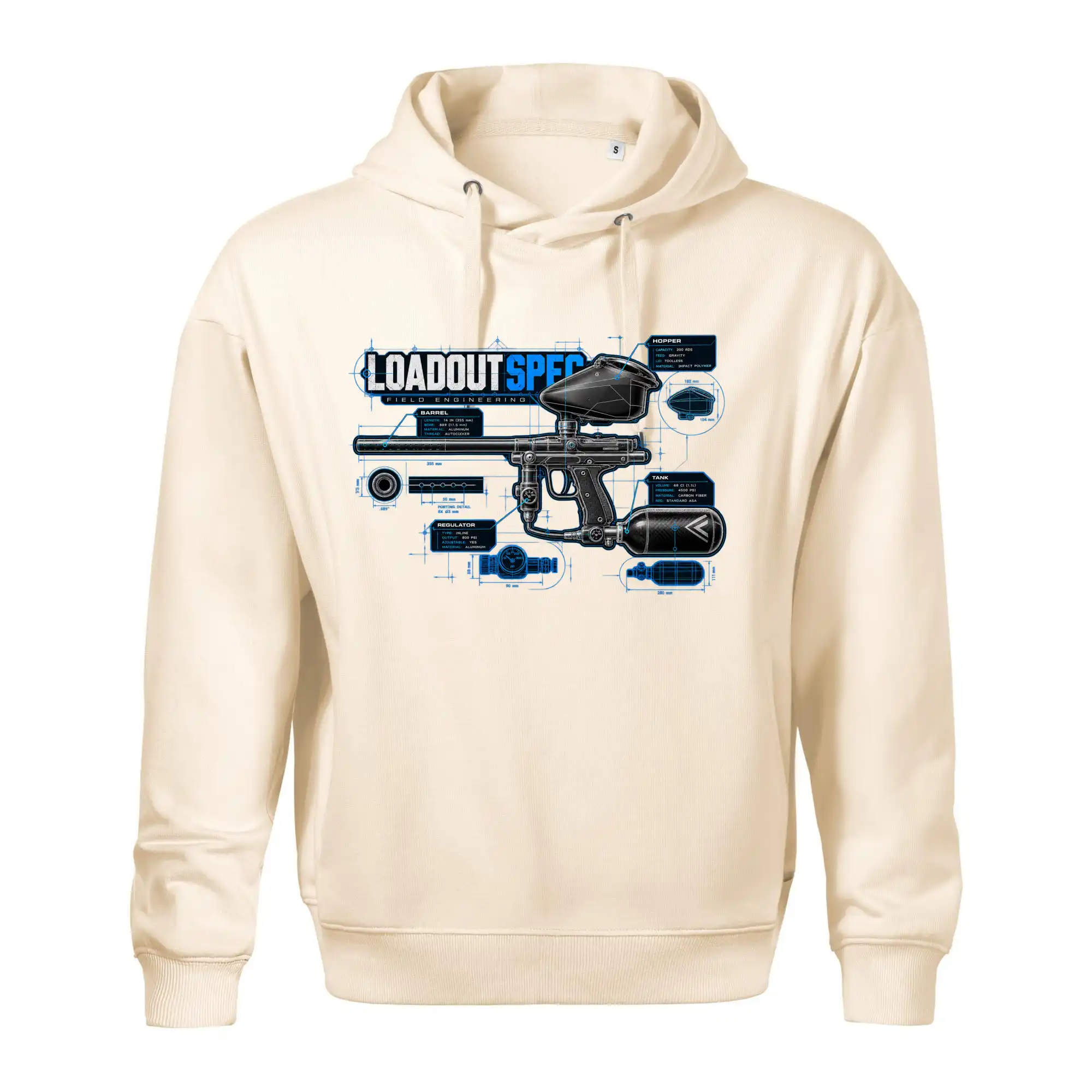 Technický výkres loadout spec paintball