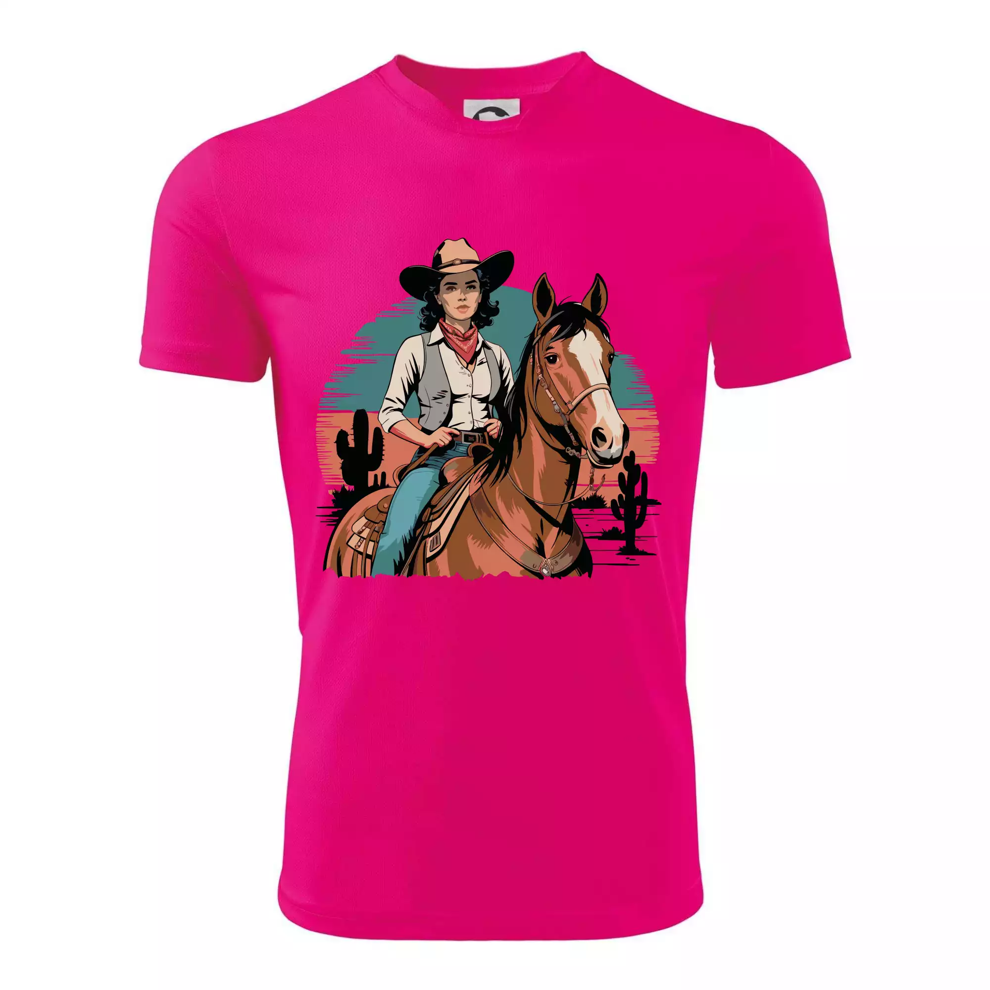 Cowgirl vintage na koni