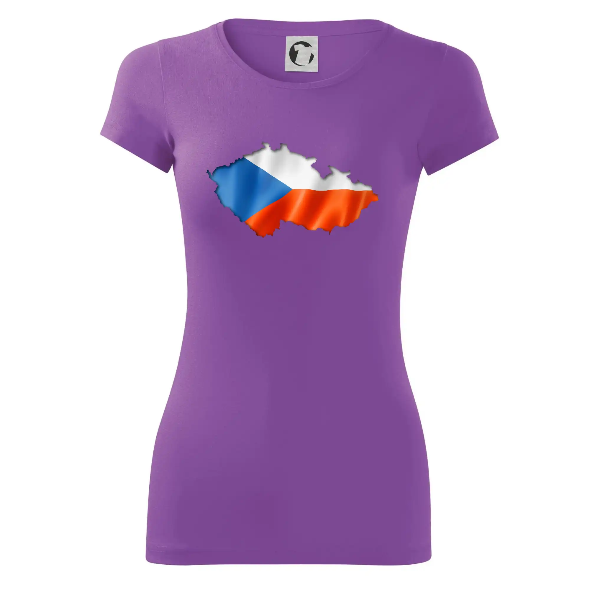 Česká vlajka v obrysu republiky