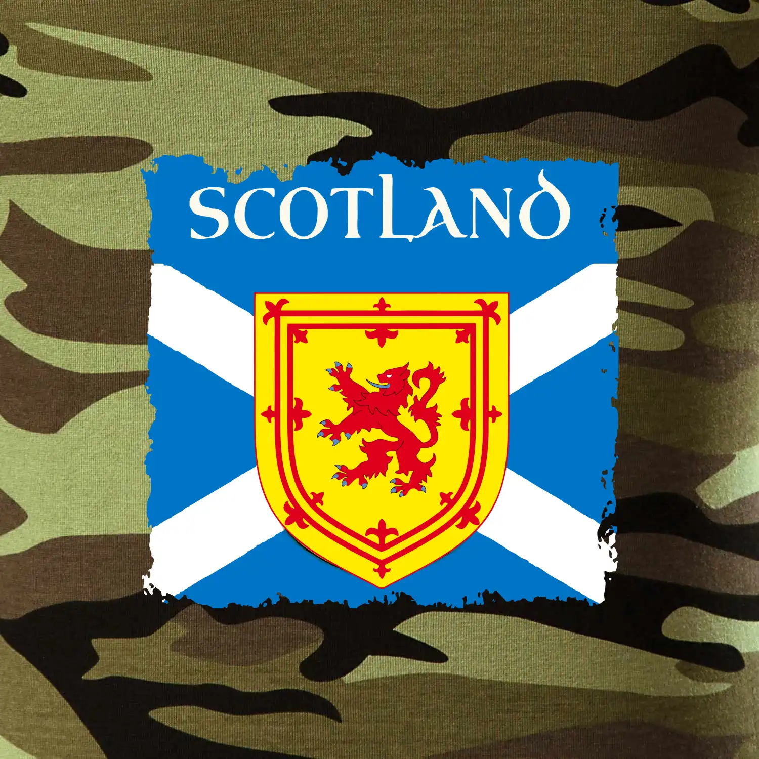 Skotská vlajka s erbem lva
