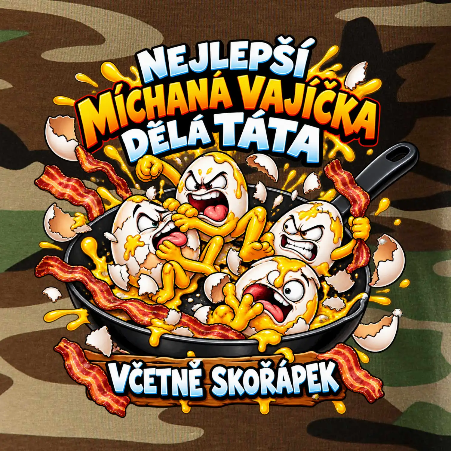 Nejlepší míchaná vajíčka dělá táta Včetně skořápek