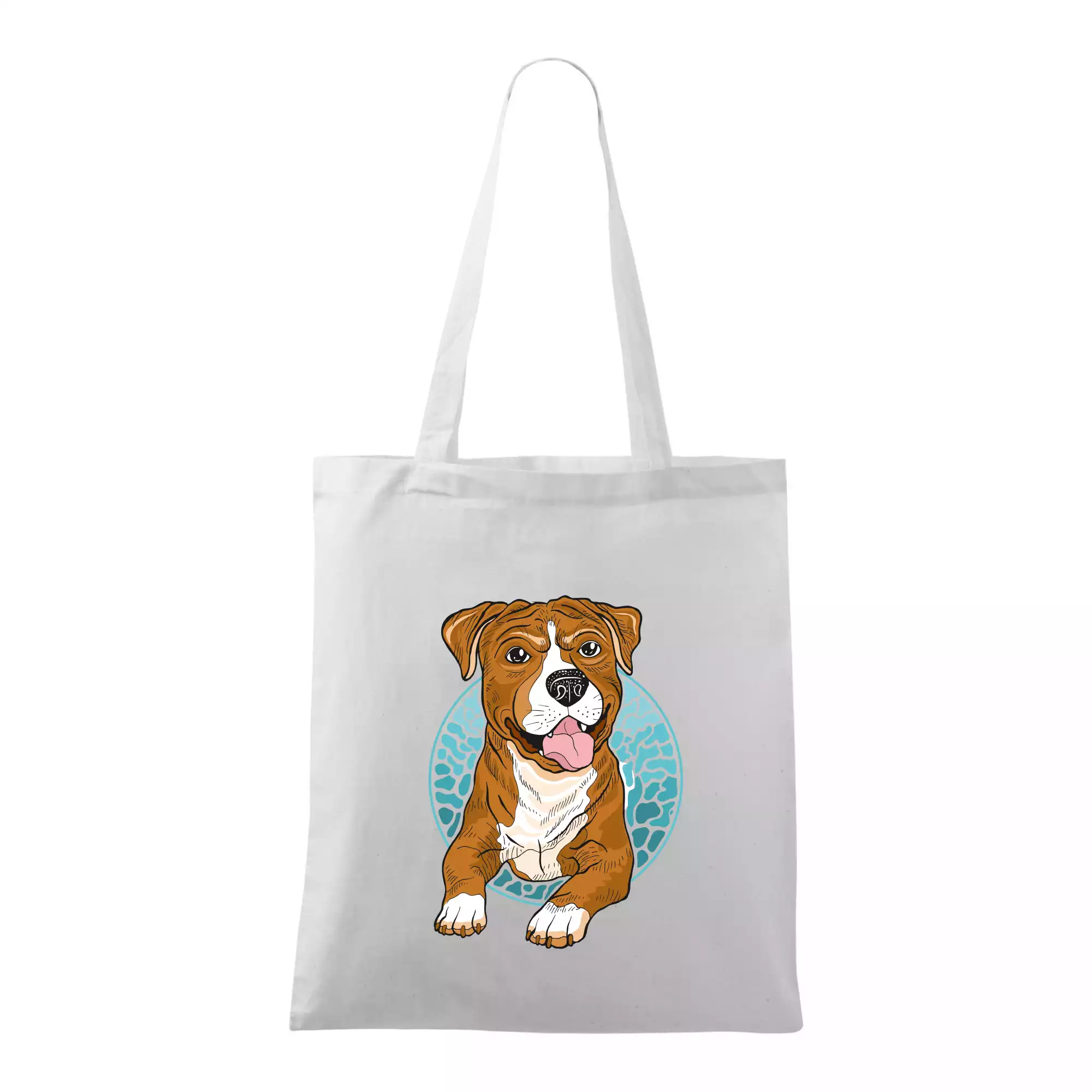 Americký staford kreslený v kolečku (Pecka design)